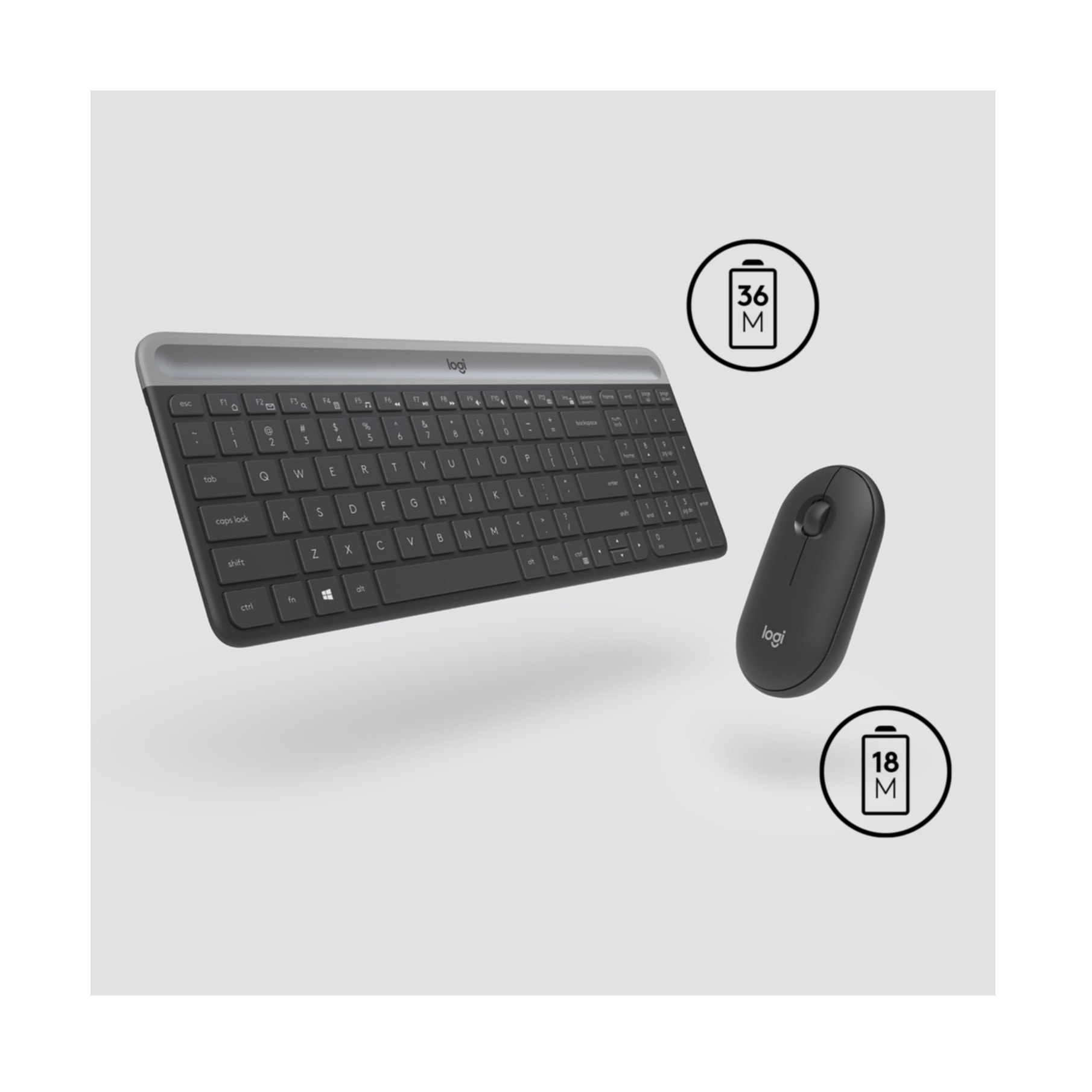 Logitech Tastatur »920-009204«, (Angenehmes Tippen-Antirutsch-Füße-Fn-Tasten-Lautstärkeregler-Multimedia-Tasten-Windows-Sperrtaste-Ziffernblock)