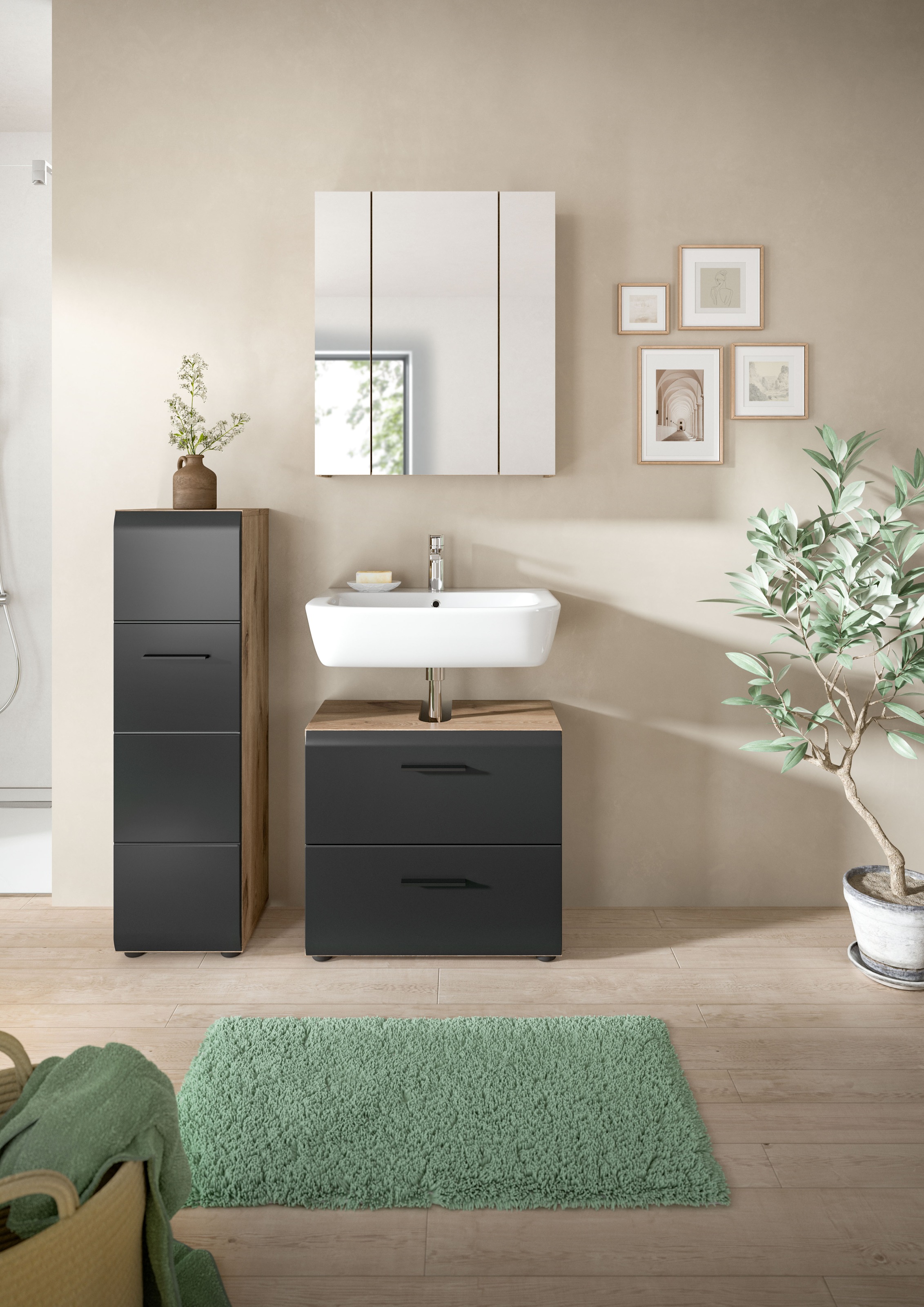 INOSIGN Badezimmer-Set Set, 3 Stk. tlg. Florenz, Badkombination 3-tlg., Art günstig online kaufen