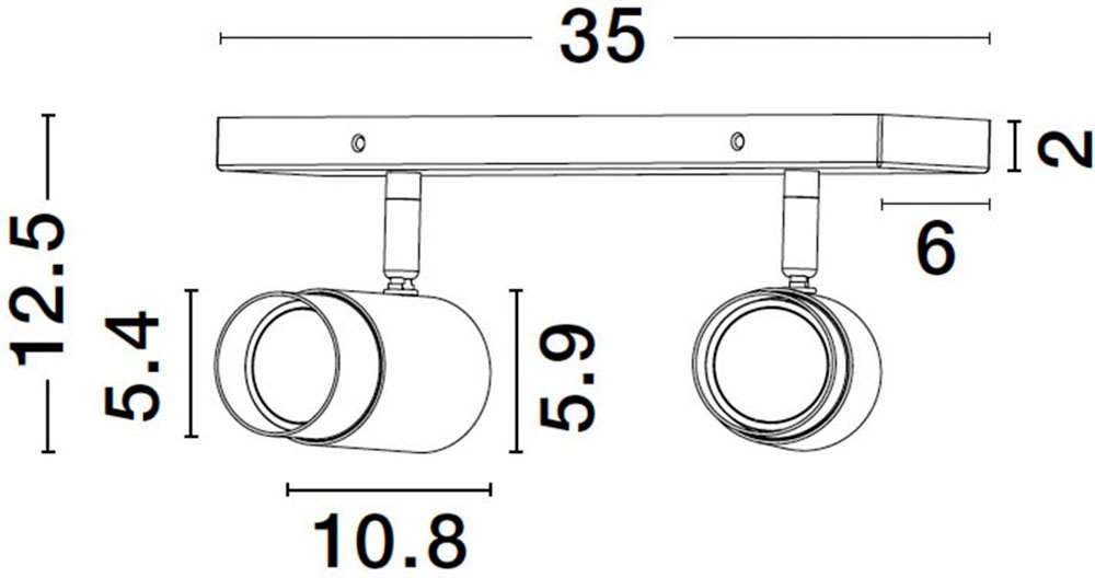 Nova Luce Deckenleuchte »POGNO« GU10 1 Stk. Ohne Beleuchtung