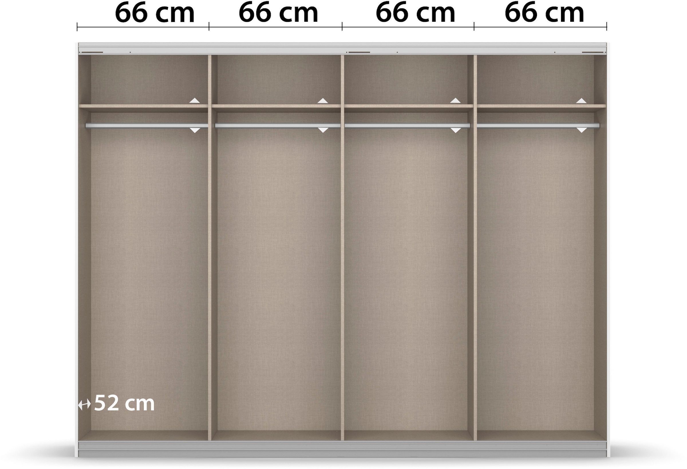 rauch Schwebetürenschrank »Kleiderschrank Schrank Garderobe Wäscheschrank Ankleide SYNCRONO« Breiten 271/316/361 cm Höhen 211/230 cm,  mit Synchronöffnung