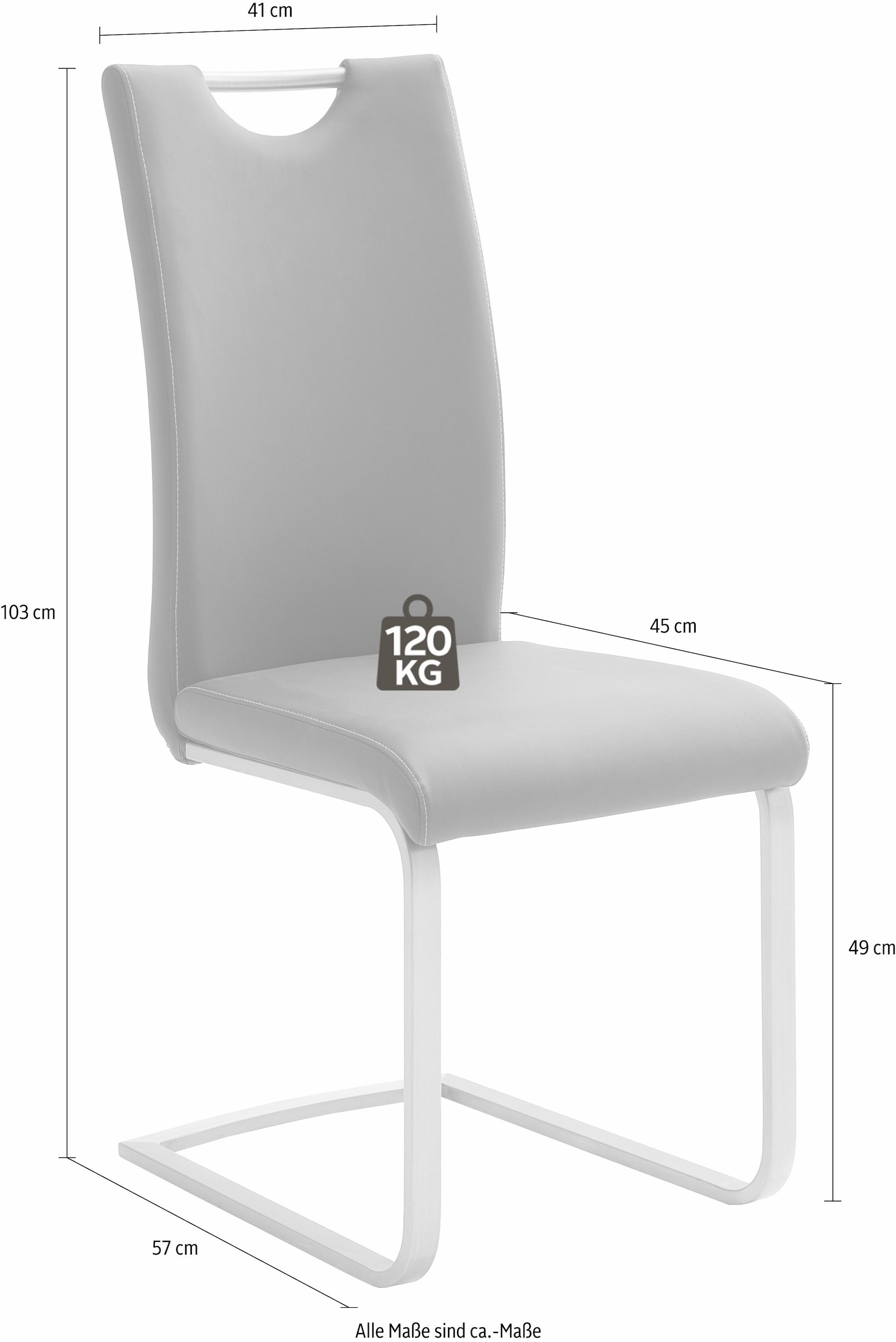 MCA furniture bestellen Freischwinger online bis belastbar Stuhl »Paulo«, (Set), Kunstleder, St., 120 kg 4