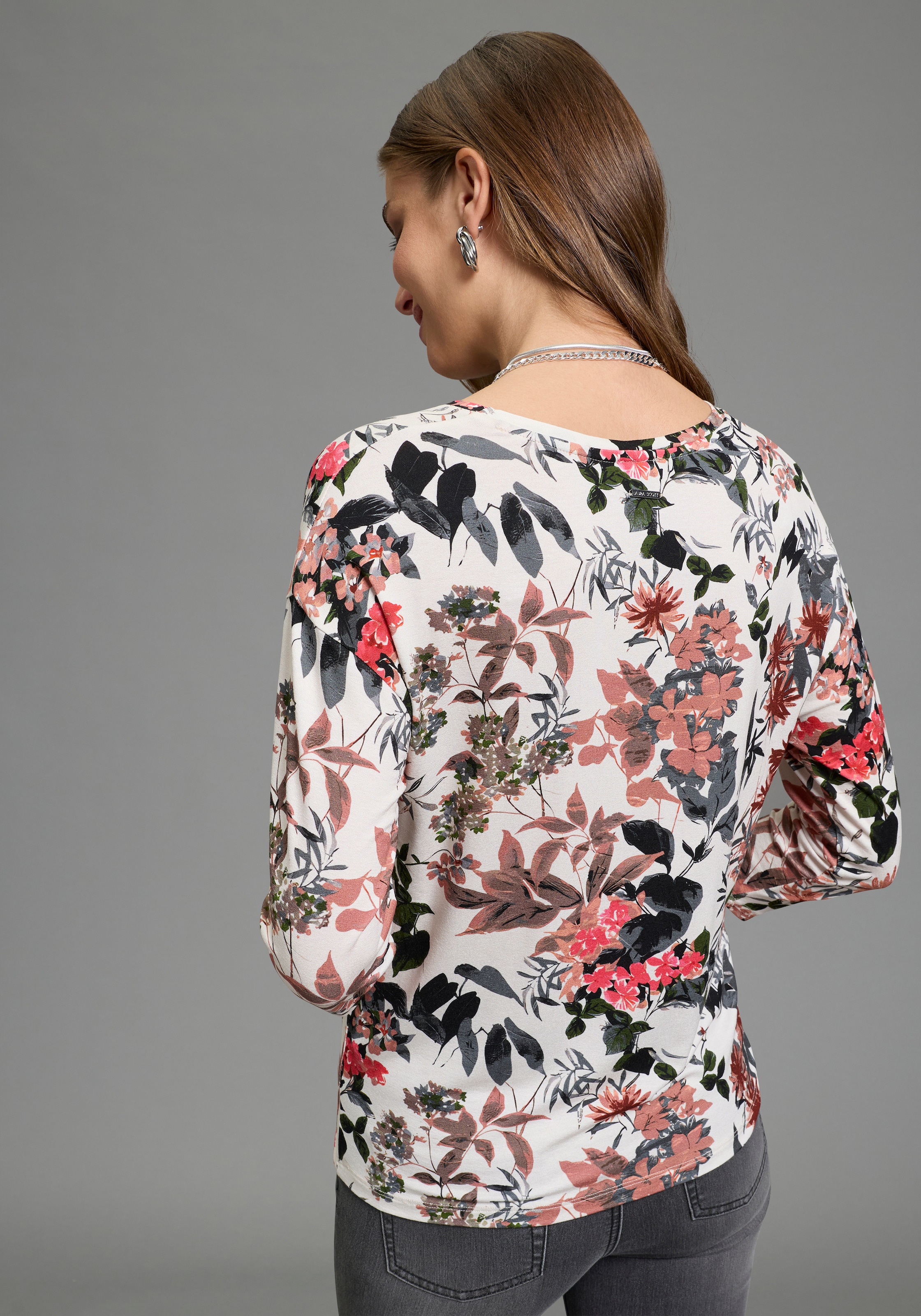 Laura Scott Print-Shirt »in verschiedenen Designs« 3/4-Arm, figurumspielende Passform, hüftlange Schnittform