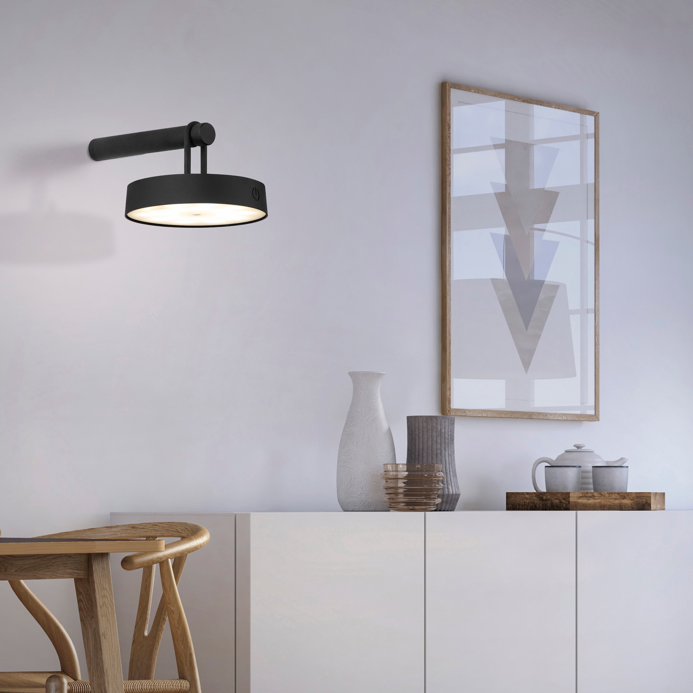 JUST LIGHT Wandleuchte »ARMA«, 1 flammig, Leuchtmittel LED-Modul | LED fest integriert, Akkuleuchte