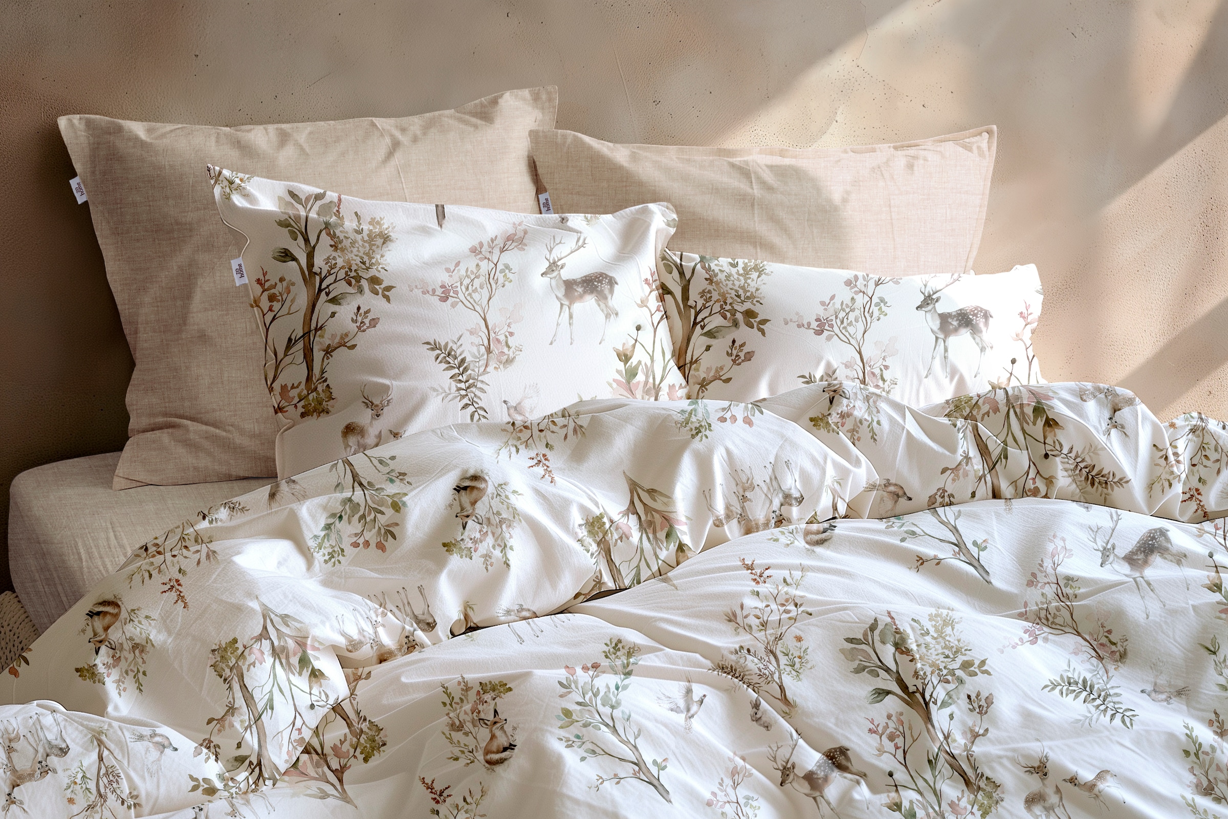 ZO HOME Bettwäsche »Zohome Bettwäsche Baumwolle-Flanell Hazel« 2 Bettwäsche aus 100% Baumwolle, hochwertige Flanell, ab 135x200 cm.