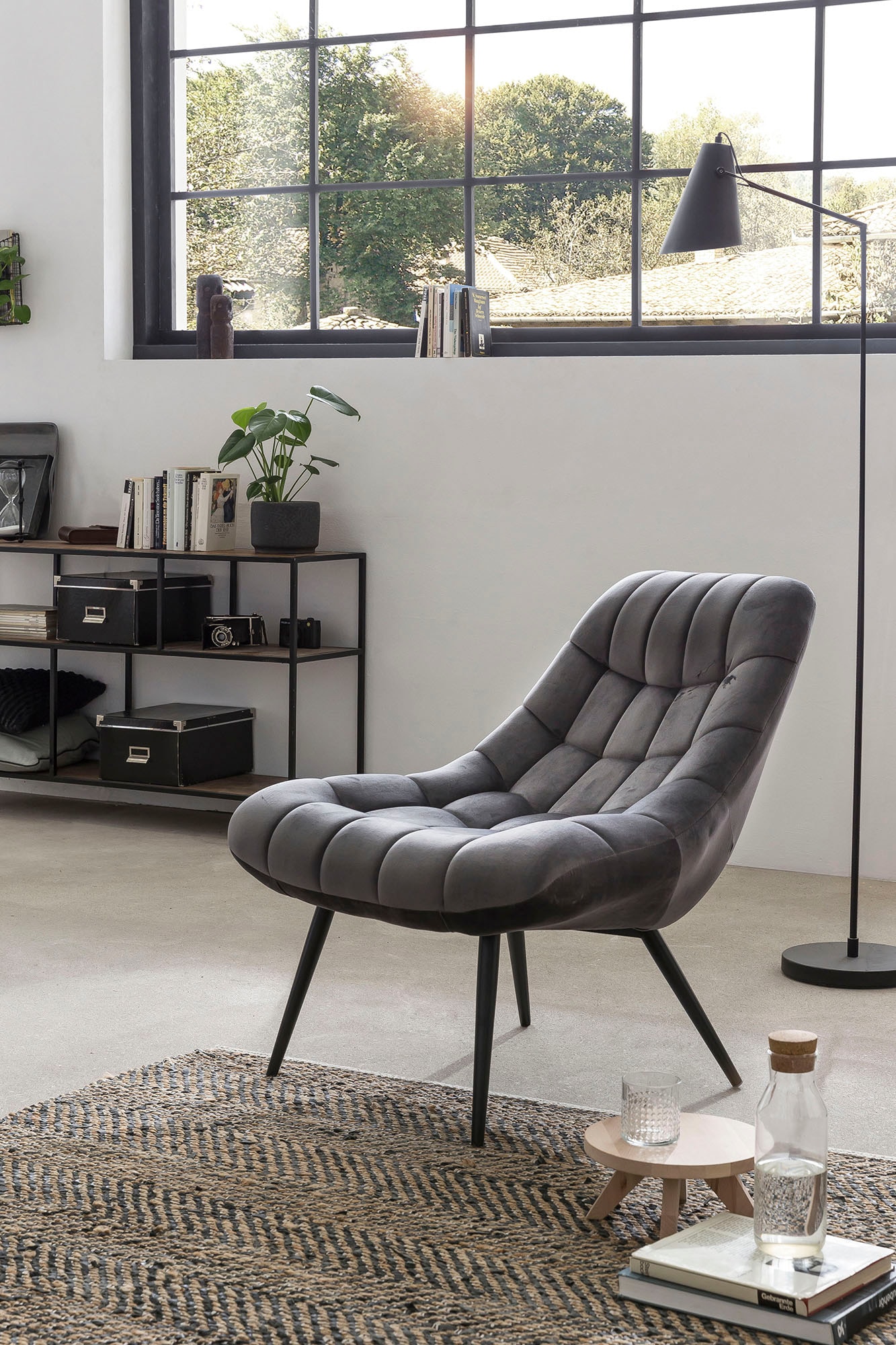 SalesFever Relaxsessel »Toulon - Komfortabler Loungesessel« mit XXL-Steppun günstig online kaufen