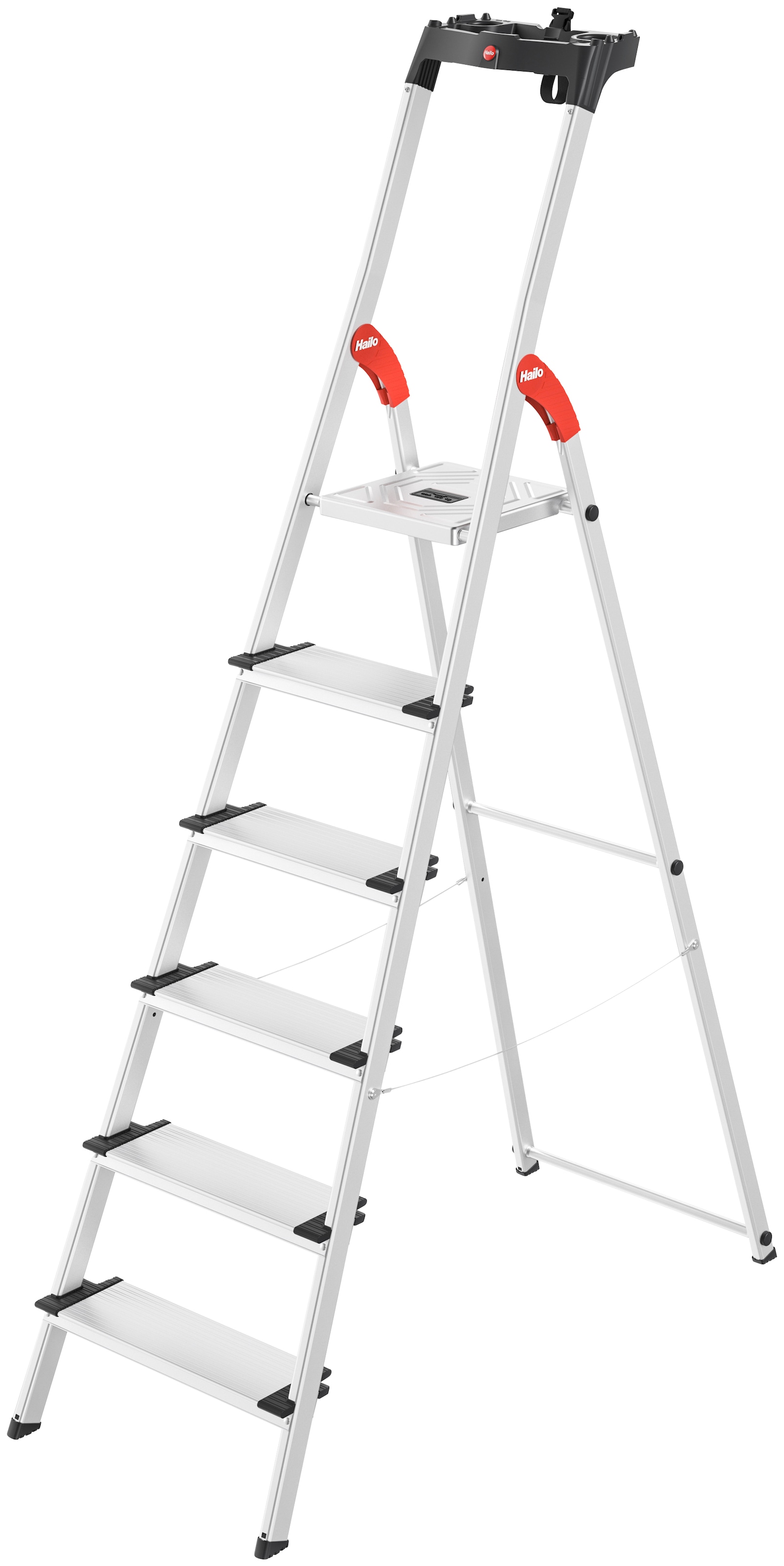 Hailo Stehleiter »L80 ComfortLine«, Alu-Sicherheits-Stehleiter 6 Stufen