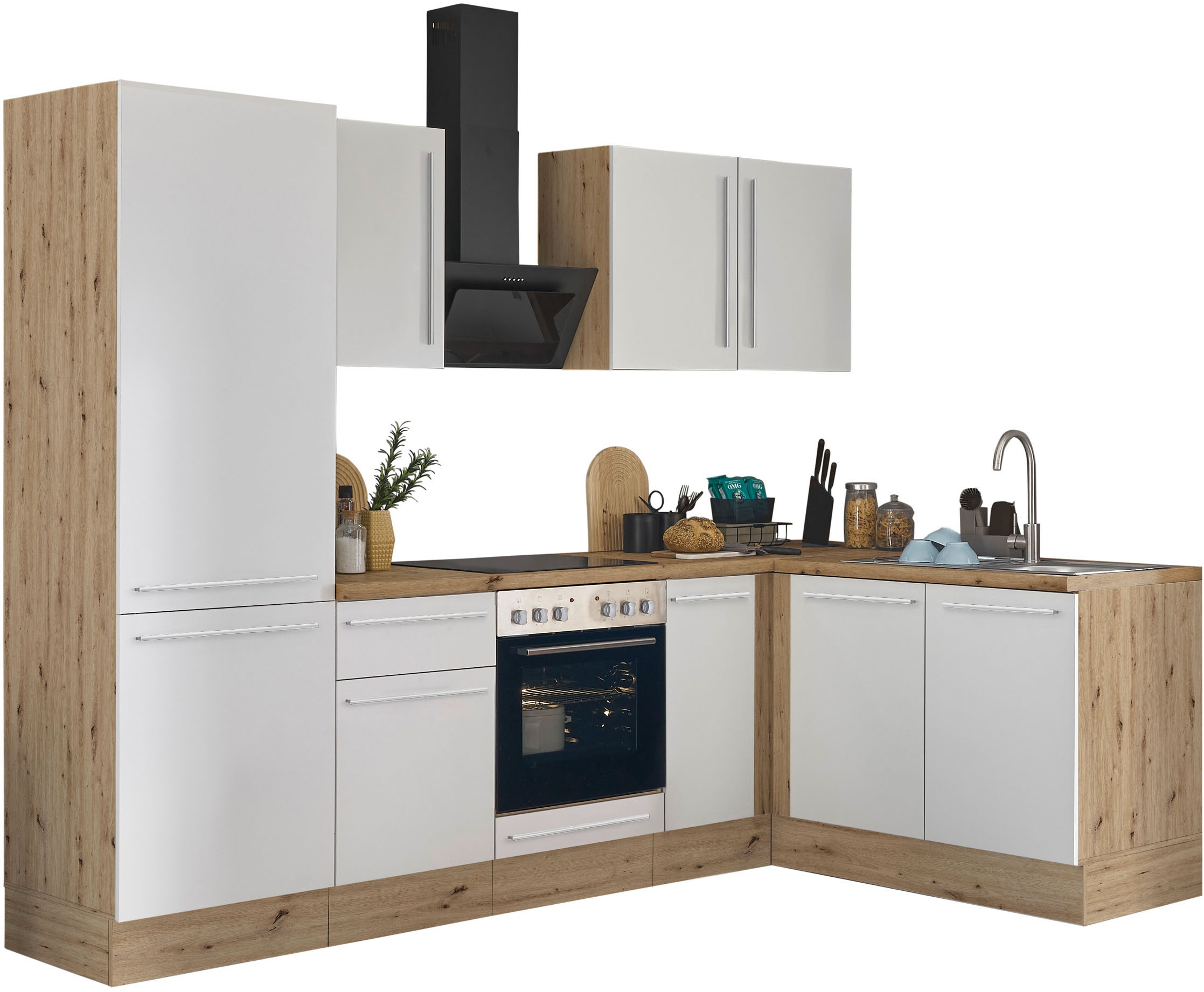 KOCHSTATION Winkelküche "Florida, Stellbreite 270x165 cm" wahlweise mit E-G günstig online kaufen