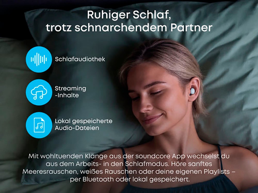 Anker In-Ear-Kopfhörer »Soundcore Sleep A30« Bluetooth Active Noise Cancelling (ANC)