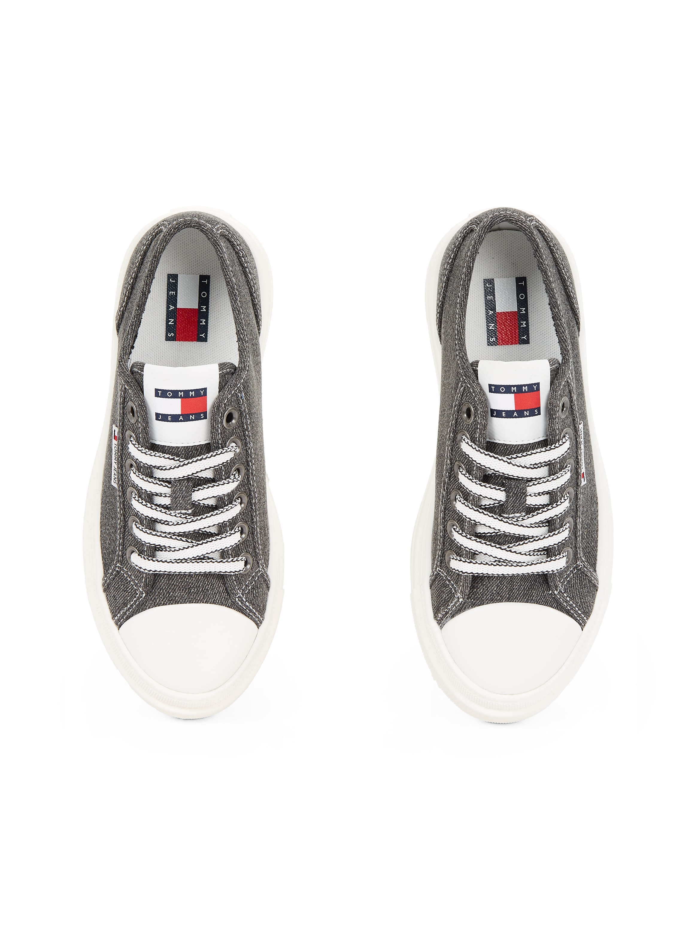 Tommy Jeans Plateausneaker »TJW FOXING FLATFORM LC«  , Freizeitschuh, Halbschuh, Schnürschuh im Jeans-Look