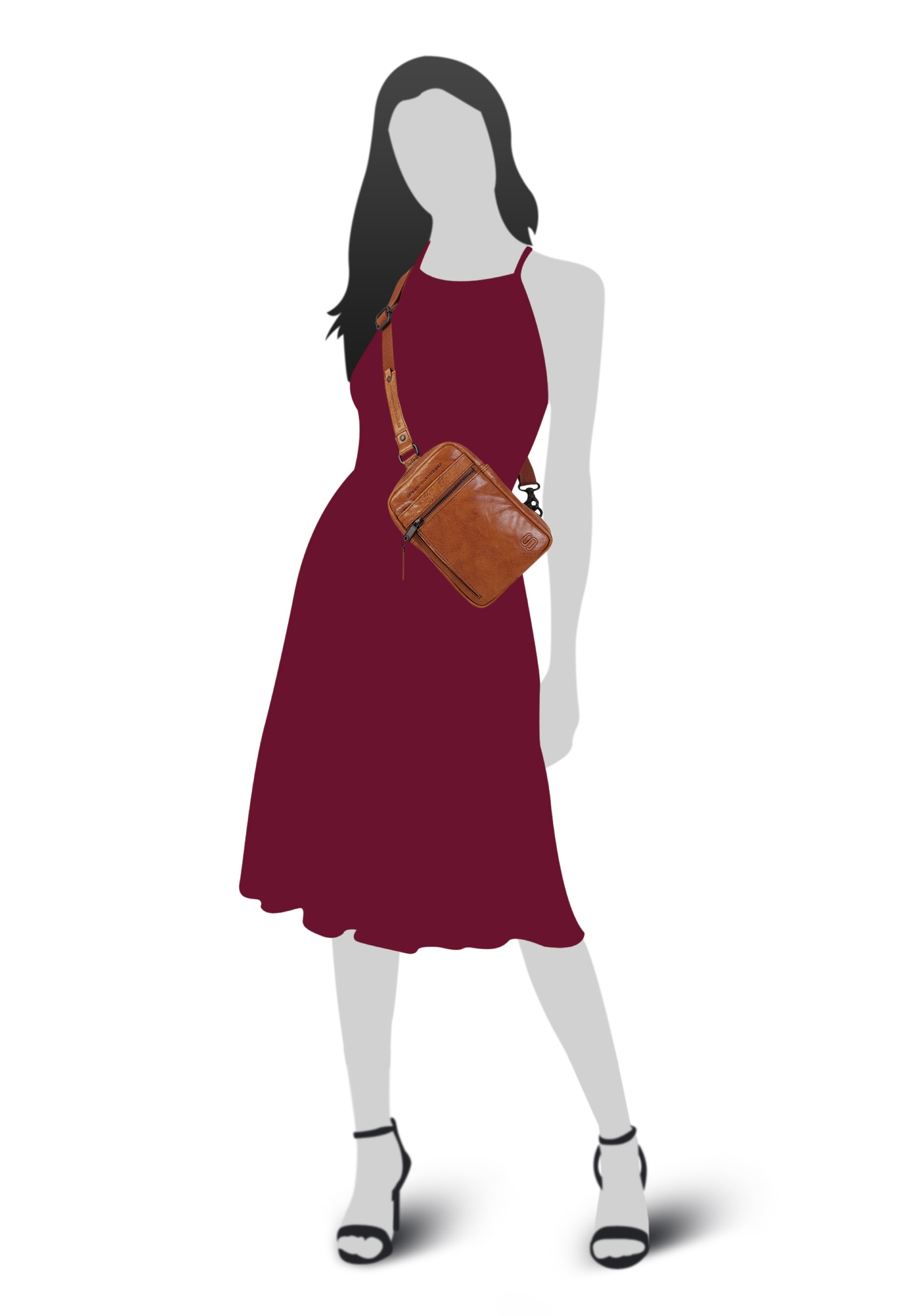 Spikes & Sparrow Umhängetasche echt Leder