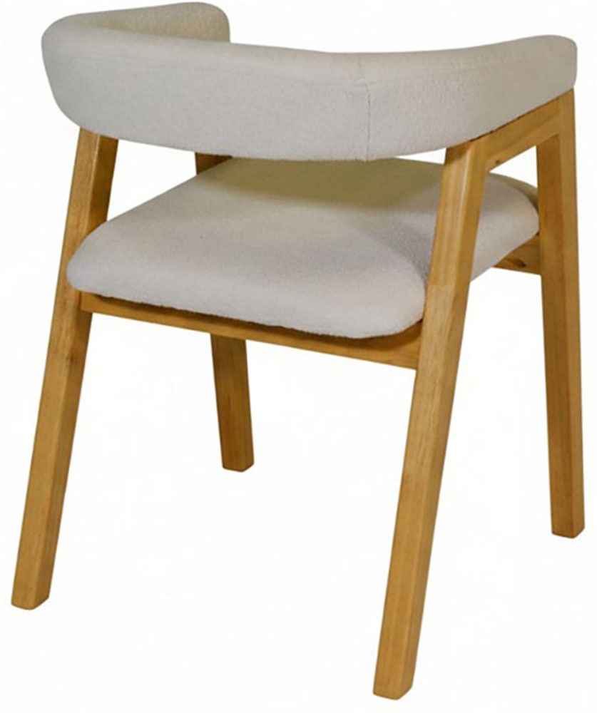 Jahnke Armlehnstuhl »BOW SIT DUO« (Set) Esszimmerstuhl (2er Set), Massivholz, Boucle-Stoff,bis 110kg belastbar