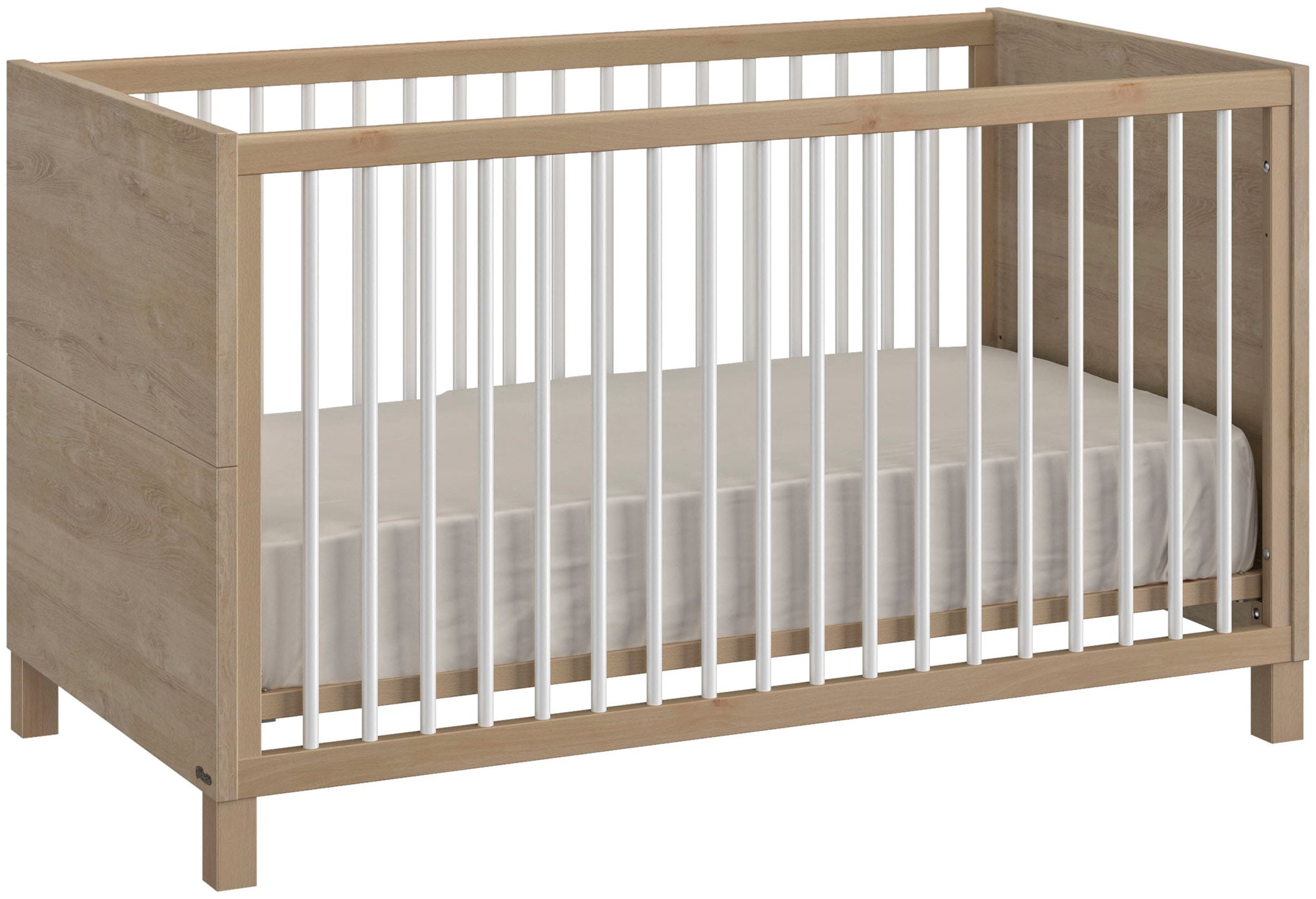 Gami Babybett »Babybett Achille«, Zum „Little Bed“ umbaubar mit 140 cm Umba günstig online kaufen
