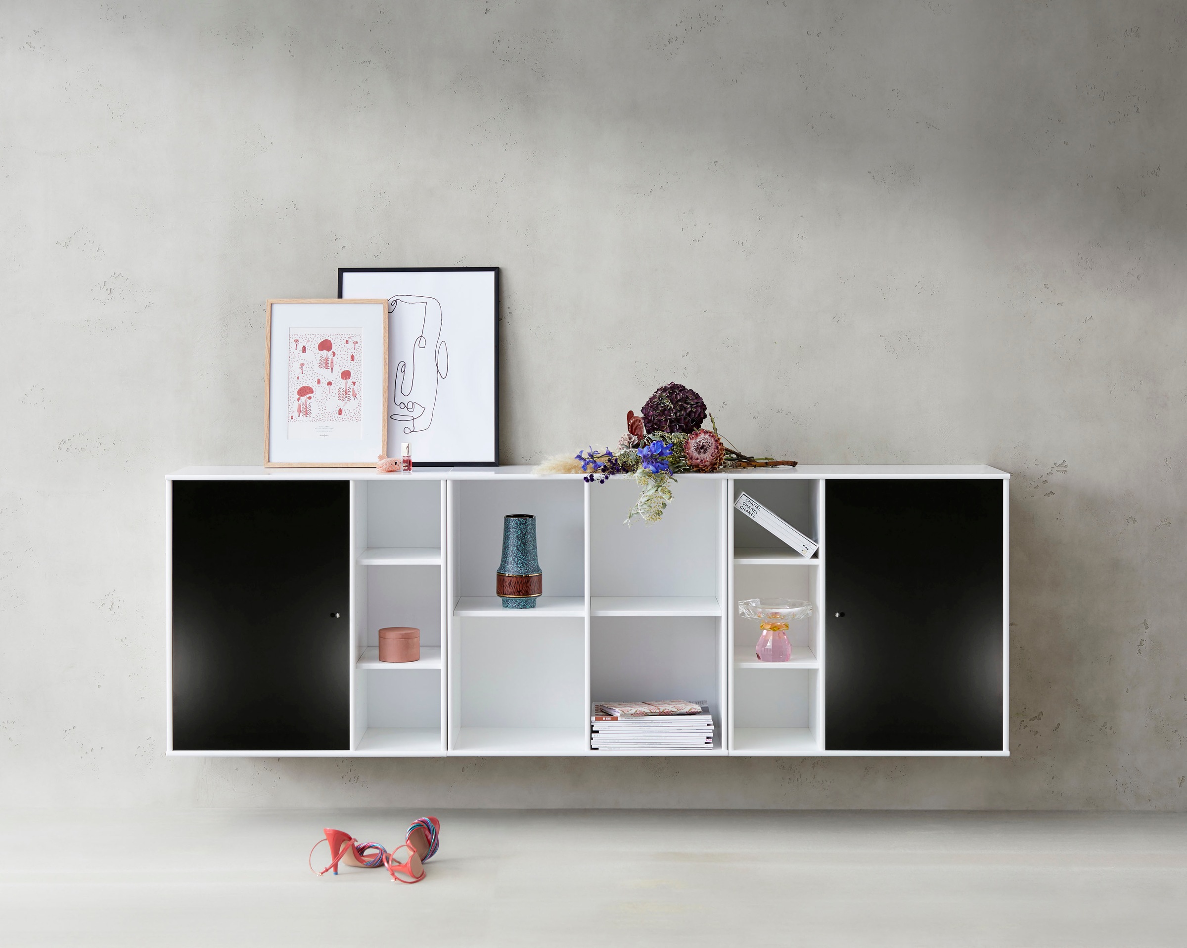 Hammel Furniture Sideboard »Mistral Modulen, Wandmontage/stehend, Kubus«, auf 207cm Breite: 2 Türen, Raten Kombination 3 kaufen aus