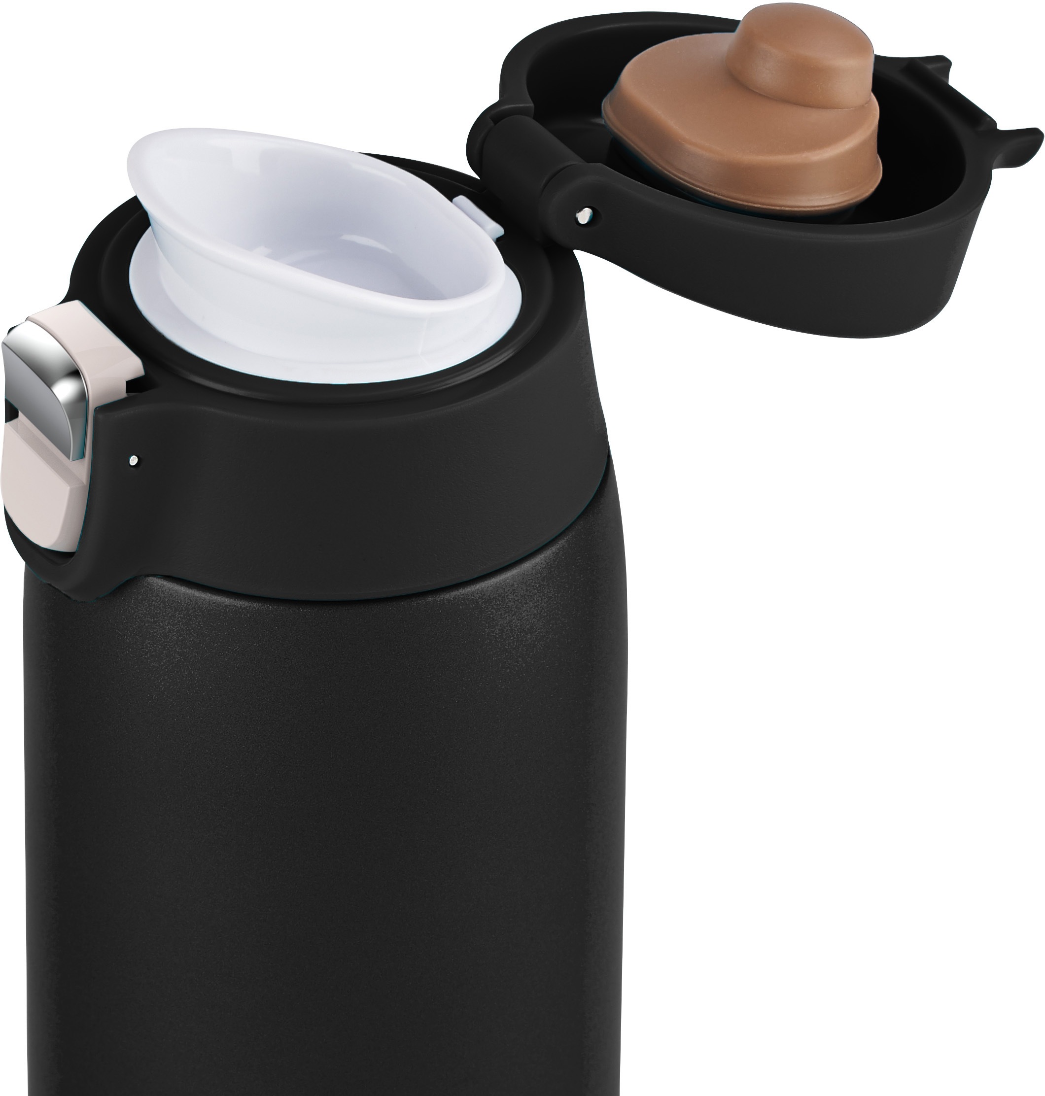 Emsa Thermobecher »Travel Mug Light«, 0,4L, leicht, Edelstahl, Klappverschluss, 100% dicht, 8h heiß/16h kalt