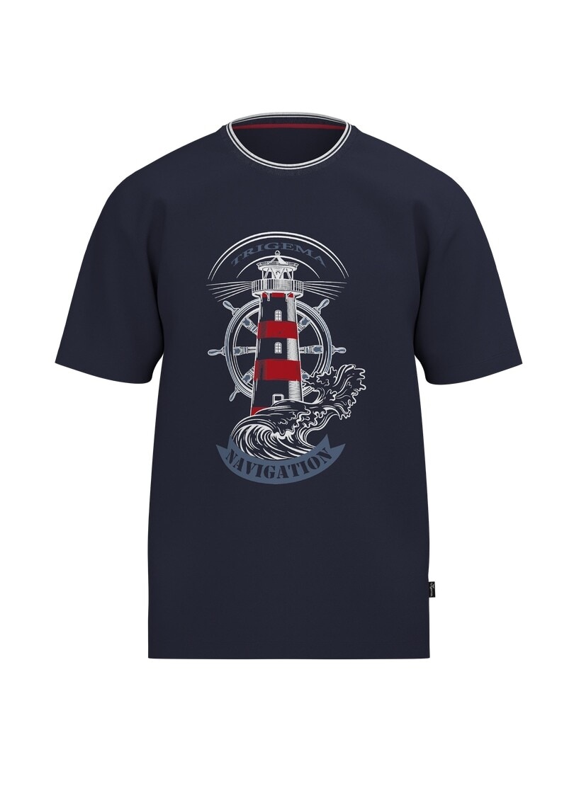Trigema T-Shirt »TRIGEMA T Shirt mit Leuchtturm Motiv« 1