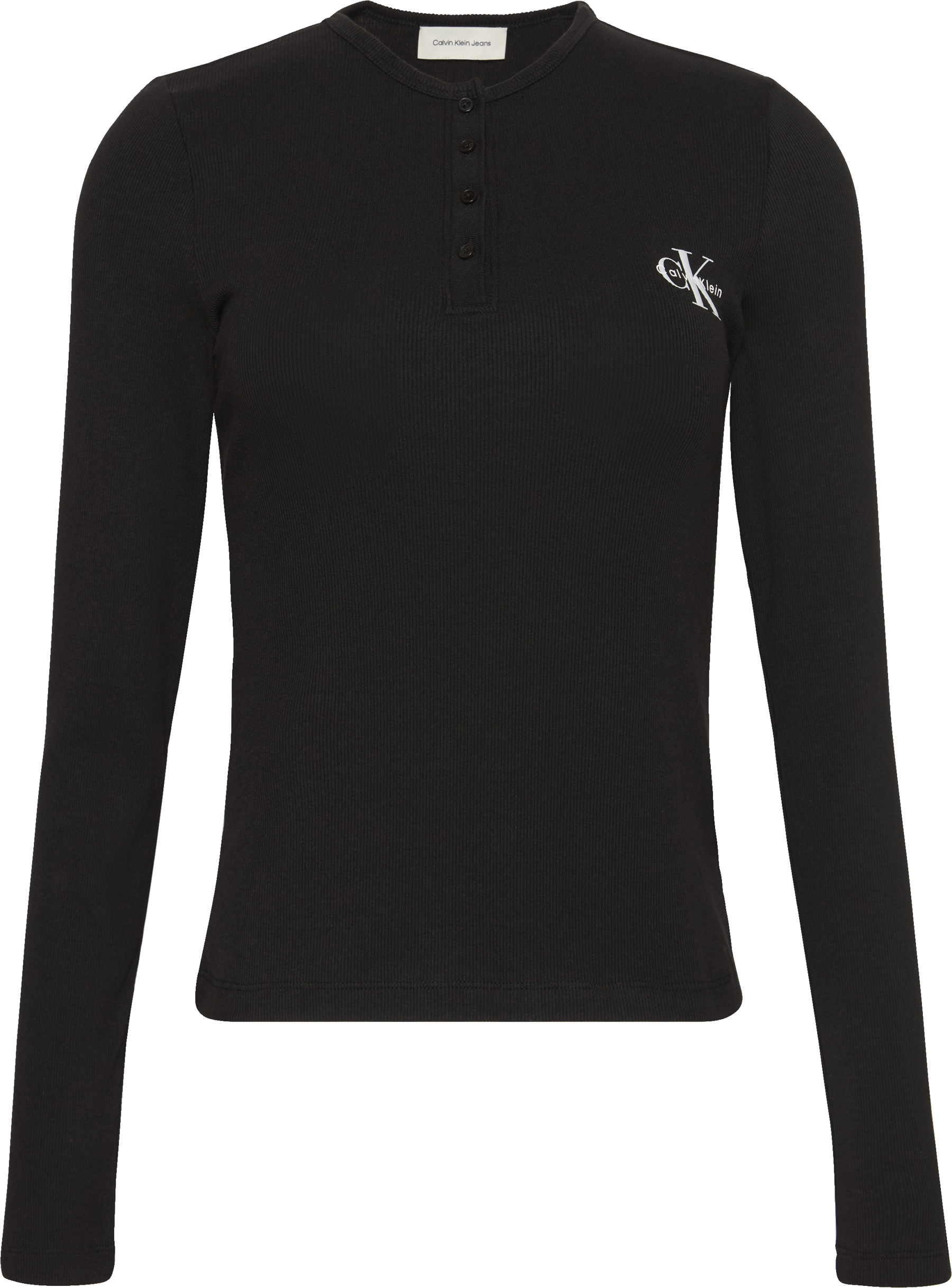 Calvin Klein Jeans Langarmbluse Regular fit mit Rundhalsausschnitt