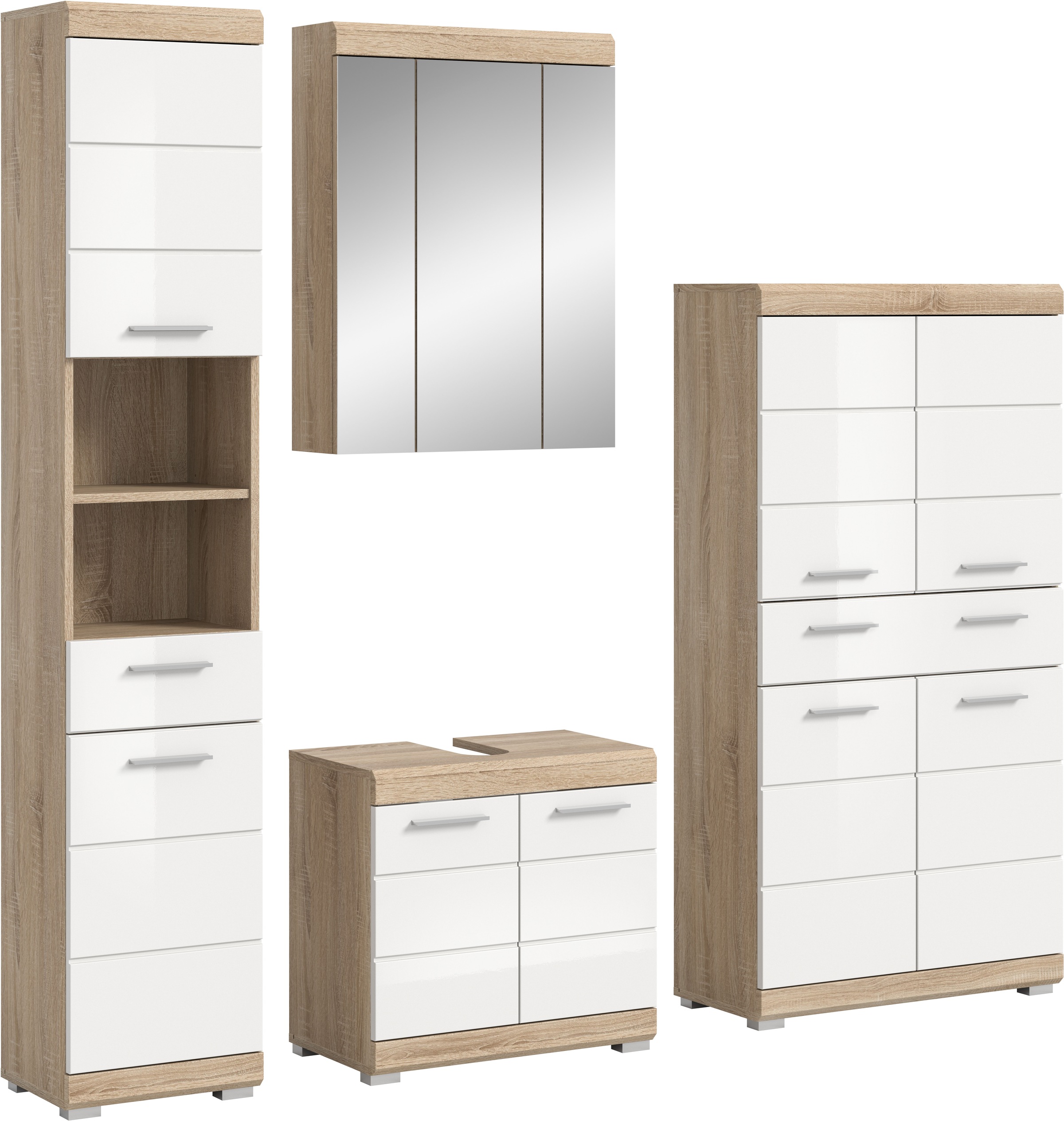 INOSIGN Badmöbel-Set »Siena, 4 teilig, bestehend aus:«, (Set), Hochschrank, günstig online kaufen