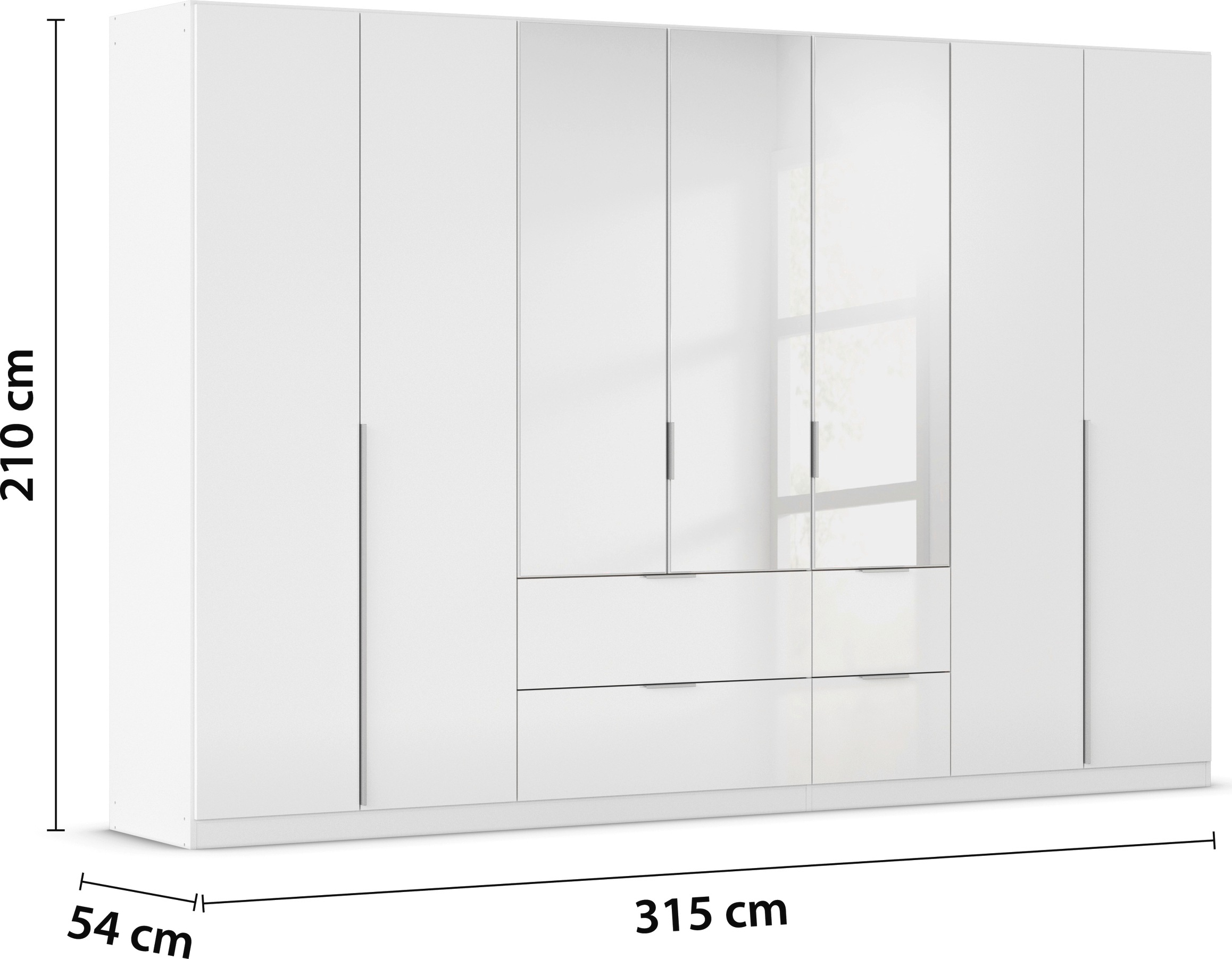 rauch Drehtürenschrank »Kleiderschrank Schrank Garderobe AGORDO mit Dekor- oder Hochglanzfront«, mit Außenschubkästen, in 6 Breiten und 2 Höhen MADE IN GERMANY