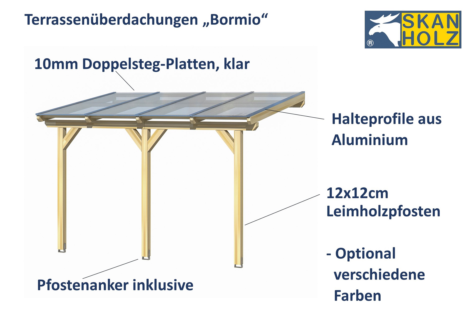 Skanholz Terrassendach »Bormio«