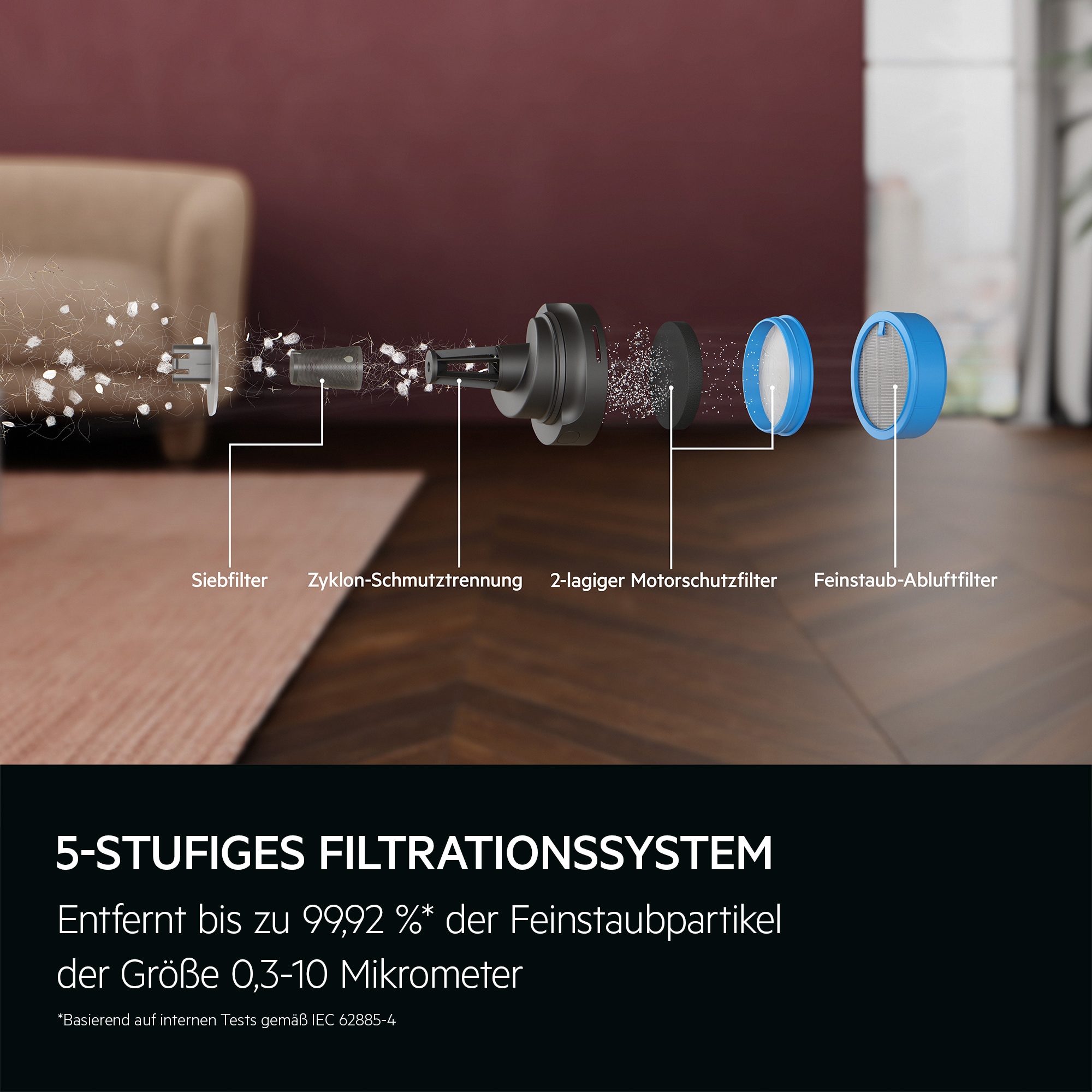 AEG Akku-Hand-und Stielstaubsauger »6000 Staubsauger (AP61CB21DR)«, sehr leicht 2,5 kg, 53 % Recyclingmaterial, bis zu 50 Min. Laufzeit