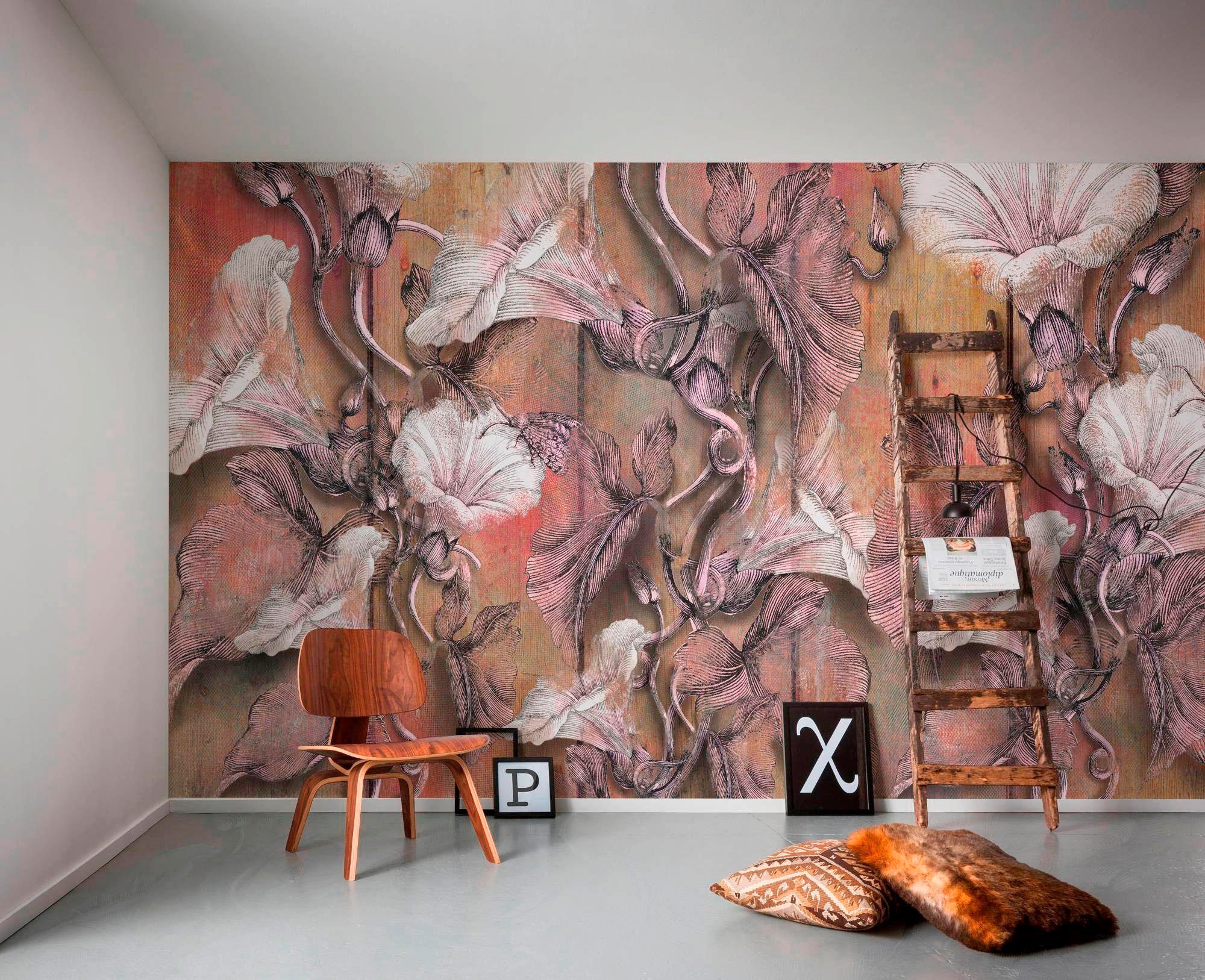 Komar Vliestapete »Digitaldruck Vlies - Bloomin - Größe 400 x 250 cm«, bedruckt, Wohnzimmer, Schlafzimmer
