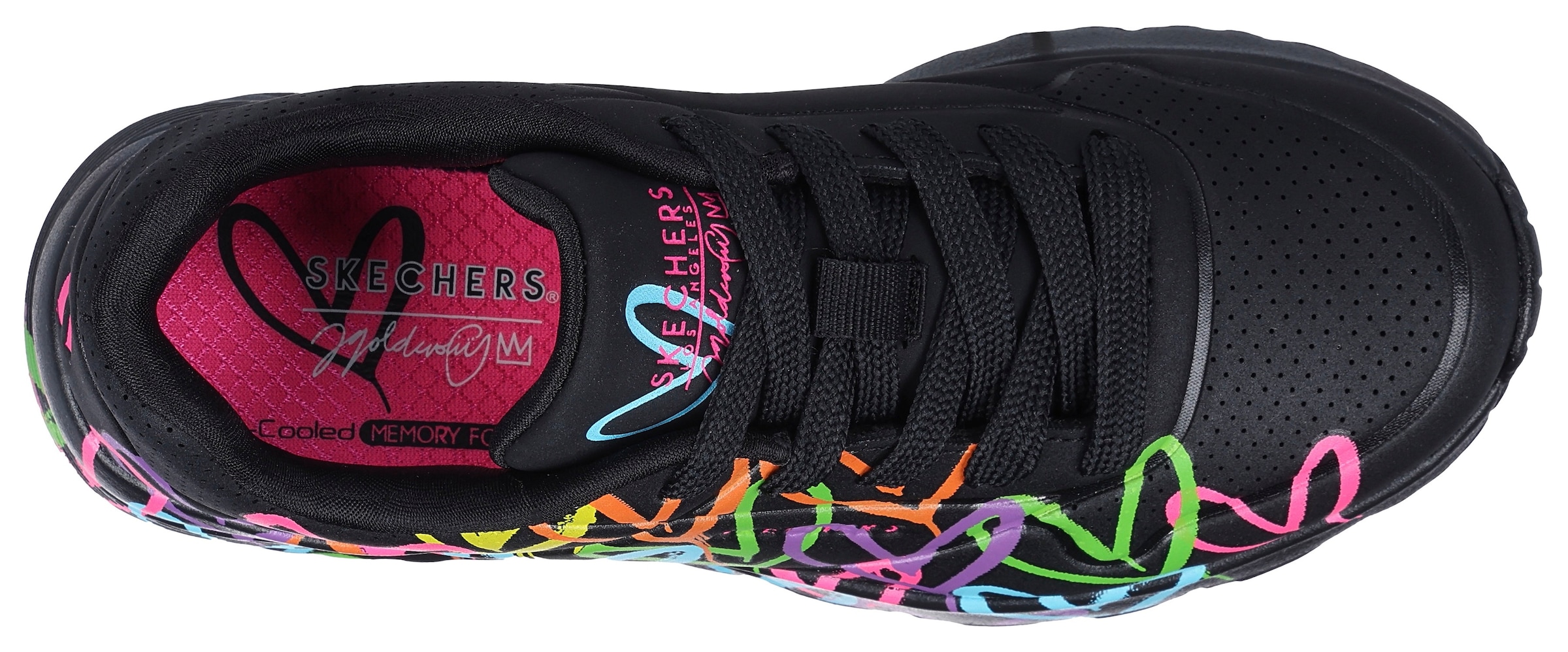 Skechers Sneaker »JGoldcrown: Uno Lite - Spread the Love«, Chunky Sneaker, Pleatausneaker, Retro Sneaker mit allover Print