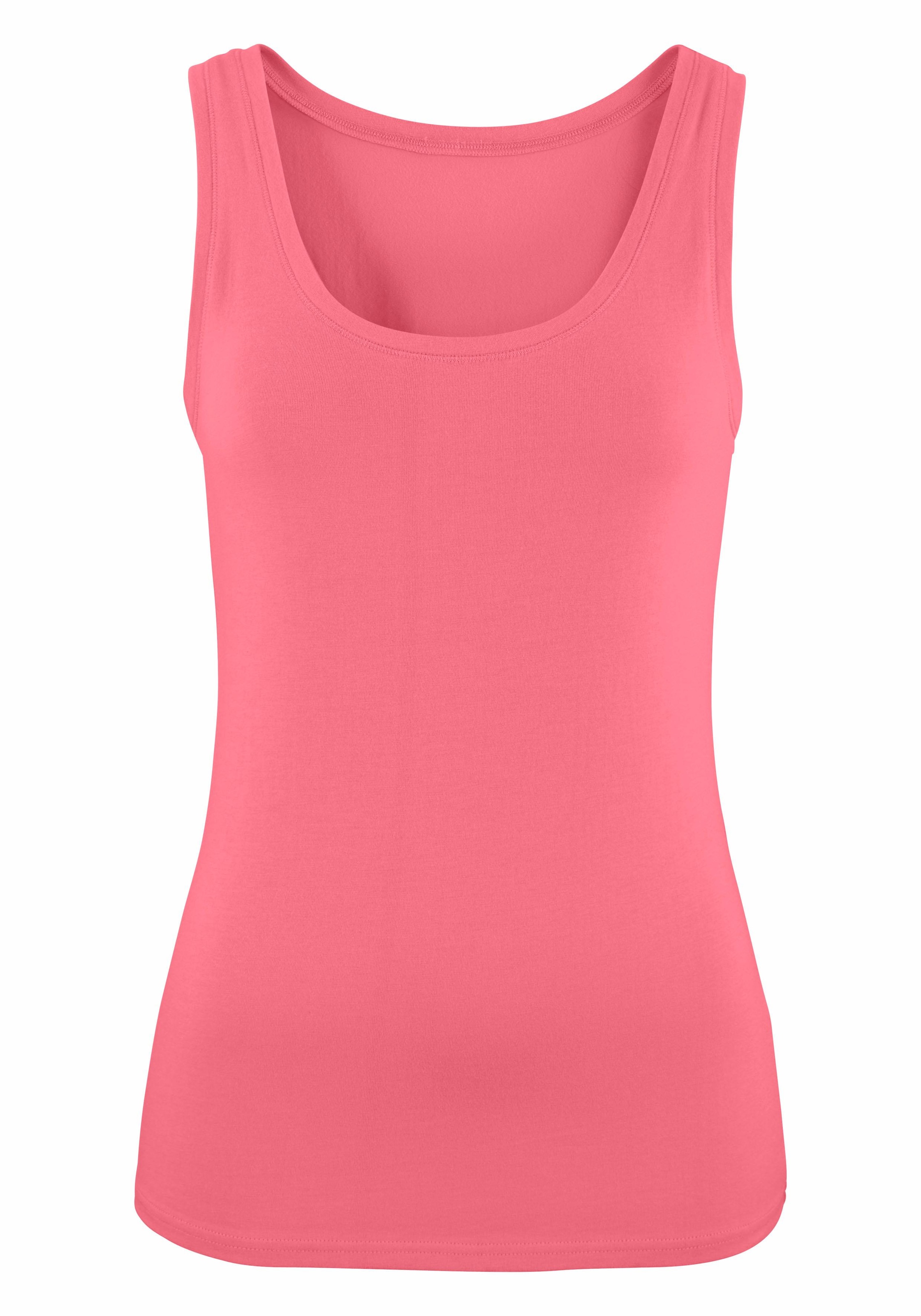 Vivance Tanktop »aus elastischer Baumwoll-Qualität«, (2er-Pack)