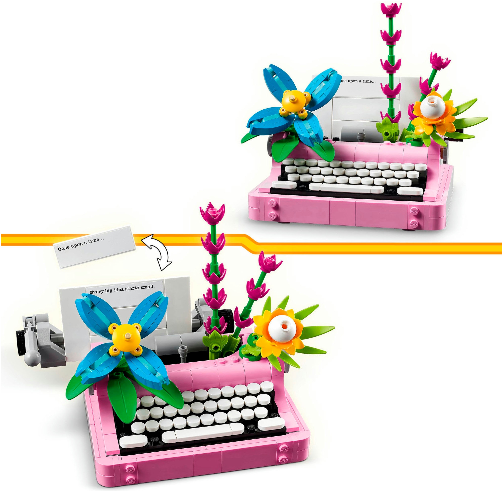 LEGO® Konstruktionsspielsteine »Schreibmaschine mit Blumen (31169), LEGO Creator«, (363 St.), Made in Europe