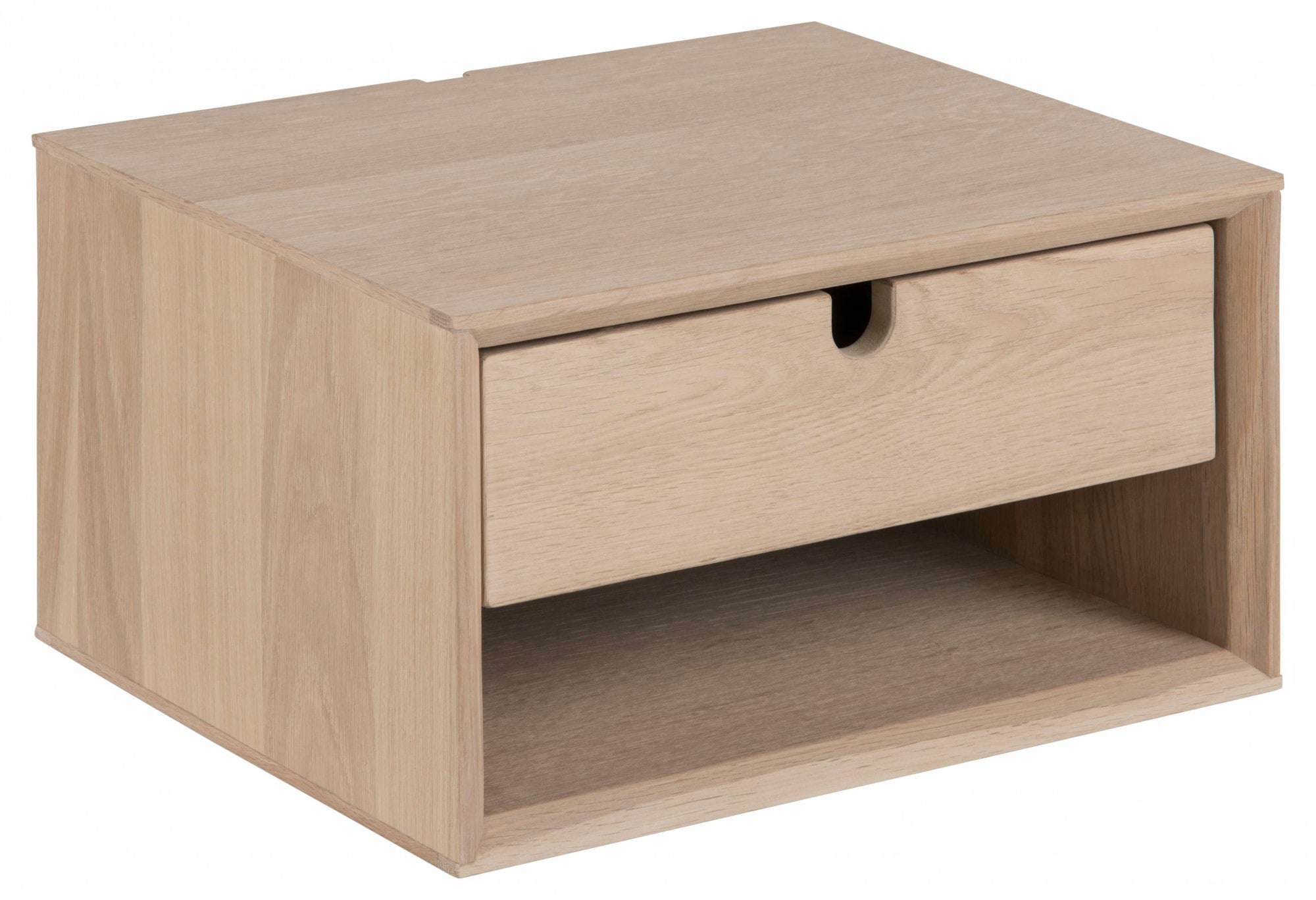 ACTONA GROUP Nachttisch »Century Nachtkommode«, Nachtschrank, Eiche Furnier, Schublade, Wandbefestigung