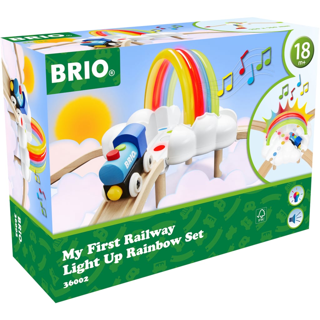 BRIO® Spielzeugeisenbahn-Lokomotive »Mein erstes BRIO® Bahn Regenbogen-Set«, (Set)
