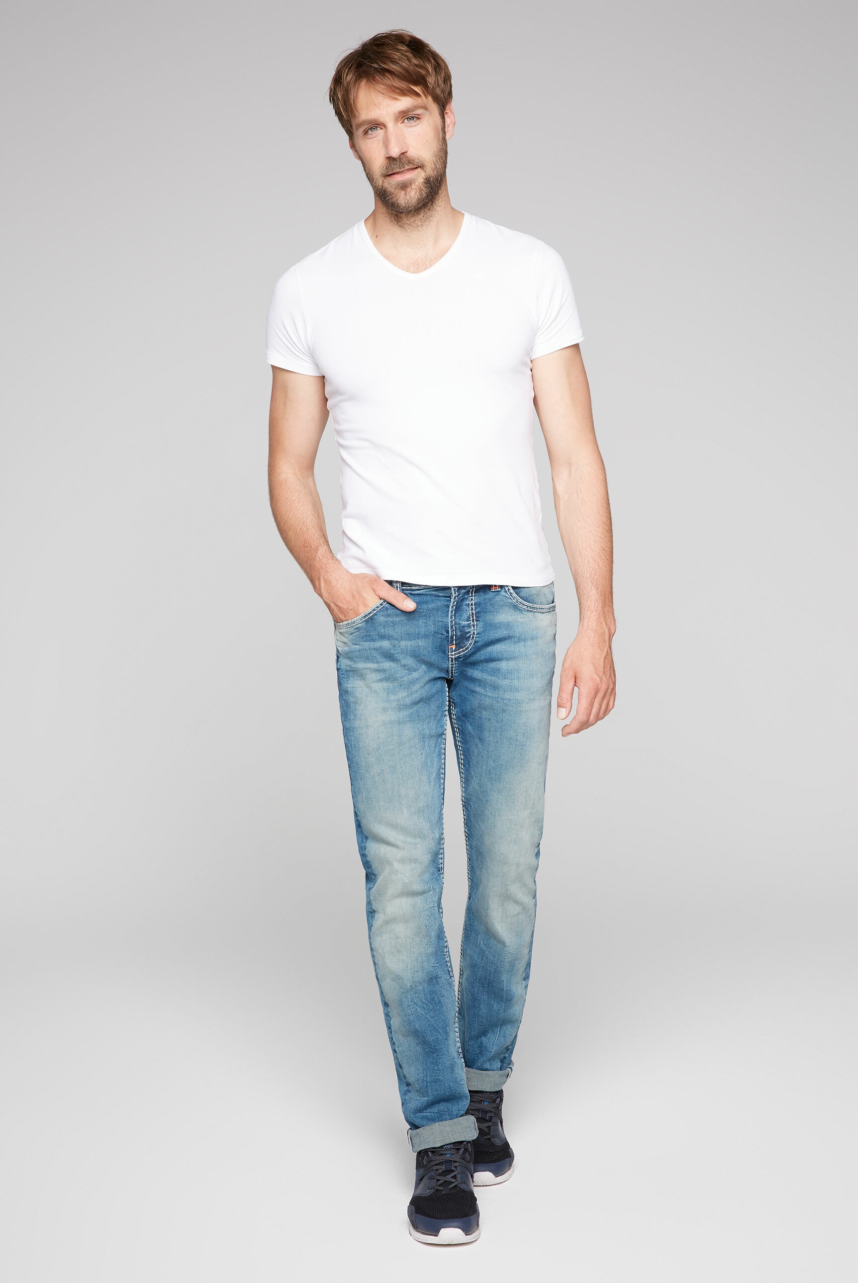 CAMP DAVID Regular-fit-Jeans, mit niedriger Leibhöhe