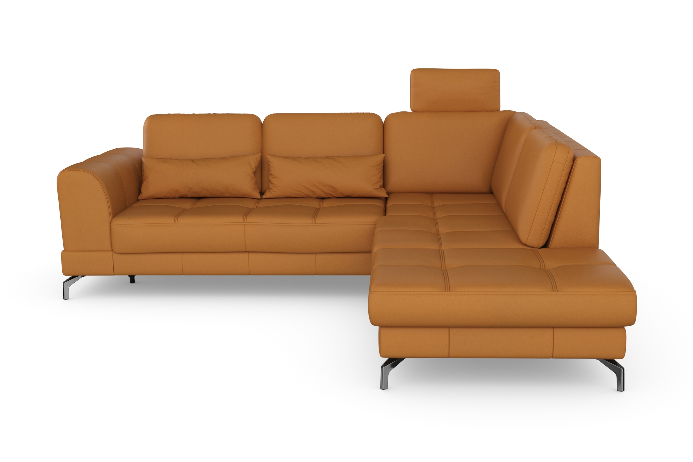 sit&more Ecksofa »Bendigo L-Form«, inklusive Sitztiefenverstellung, Bodenfreiheit 12 cm, in 2 Fußfarben