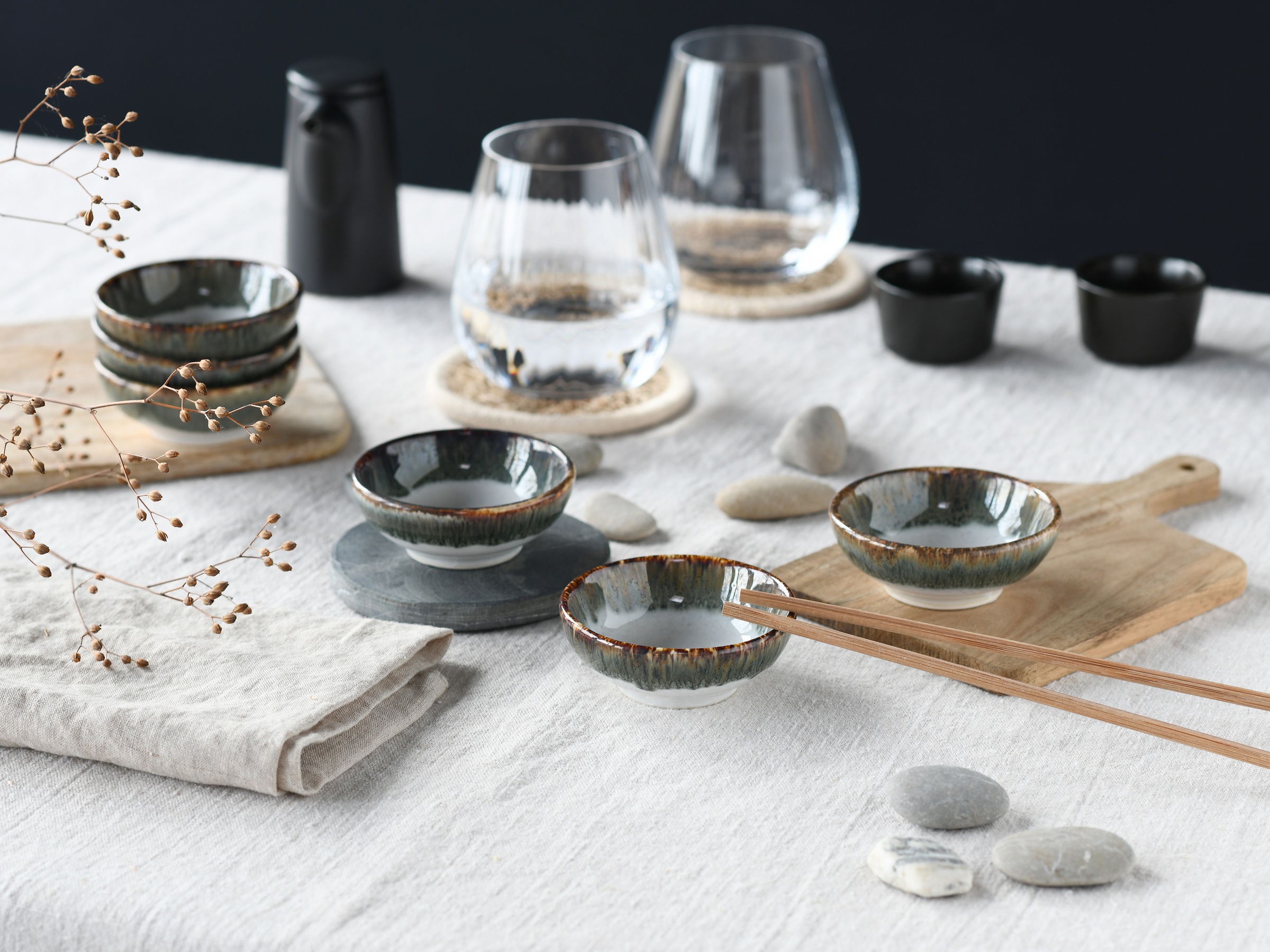 CreaTable Schale »Cascade, Sojaschale, Ø 8 cm, 6-tlg« 6 Stk. aus Steinzeug günstig online kaufen