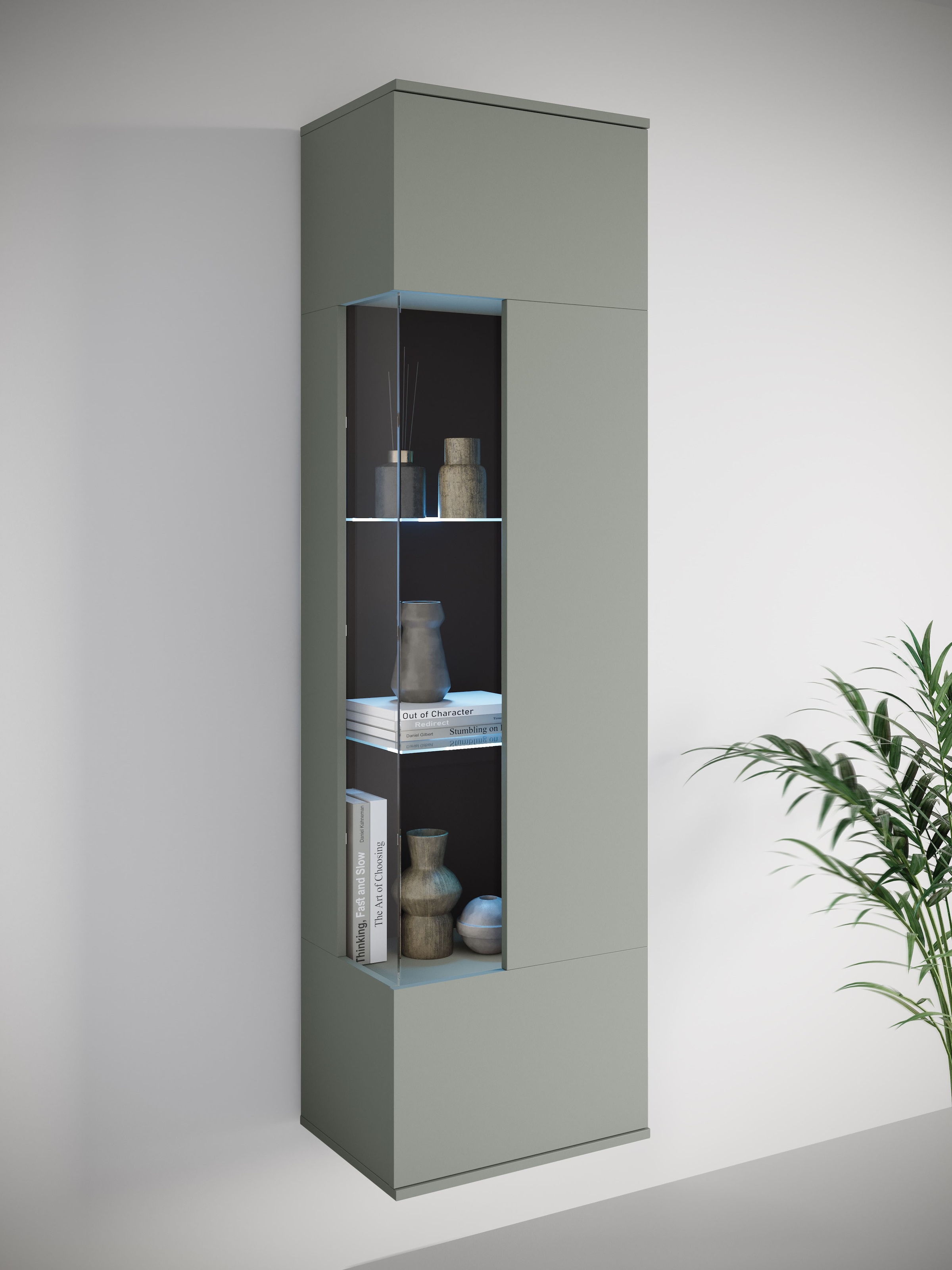 INOSIGN Vitrine »Kenia, stehend und hängend, Türanschlag wechselbar«, (1 St.), Vitrineschrank mit Glastüren 160 cm Höhe