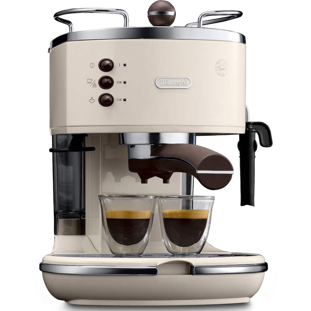 De'Longhi Siebträgermaschine »Icona Vintage ECOV 311.BG«, auch für Kaffeepads geeignet