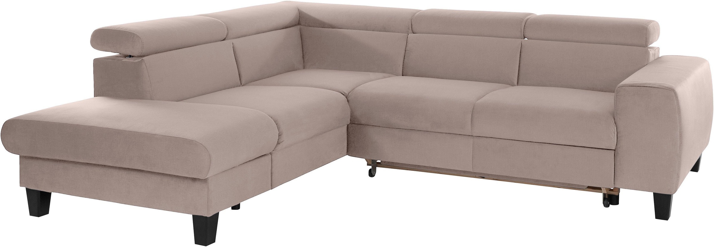 COTTA Polstergarnitur »Morven L-Form«, (Set), Set bestehend aus: Ecksofa mit Kopfteilverstellung & Hocker