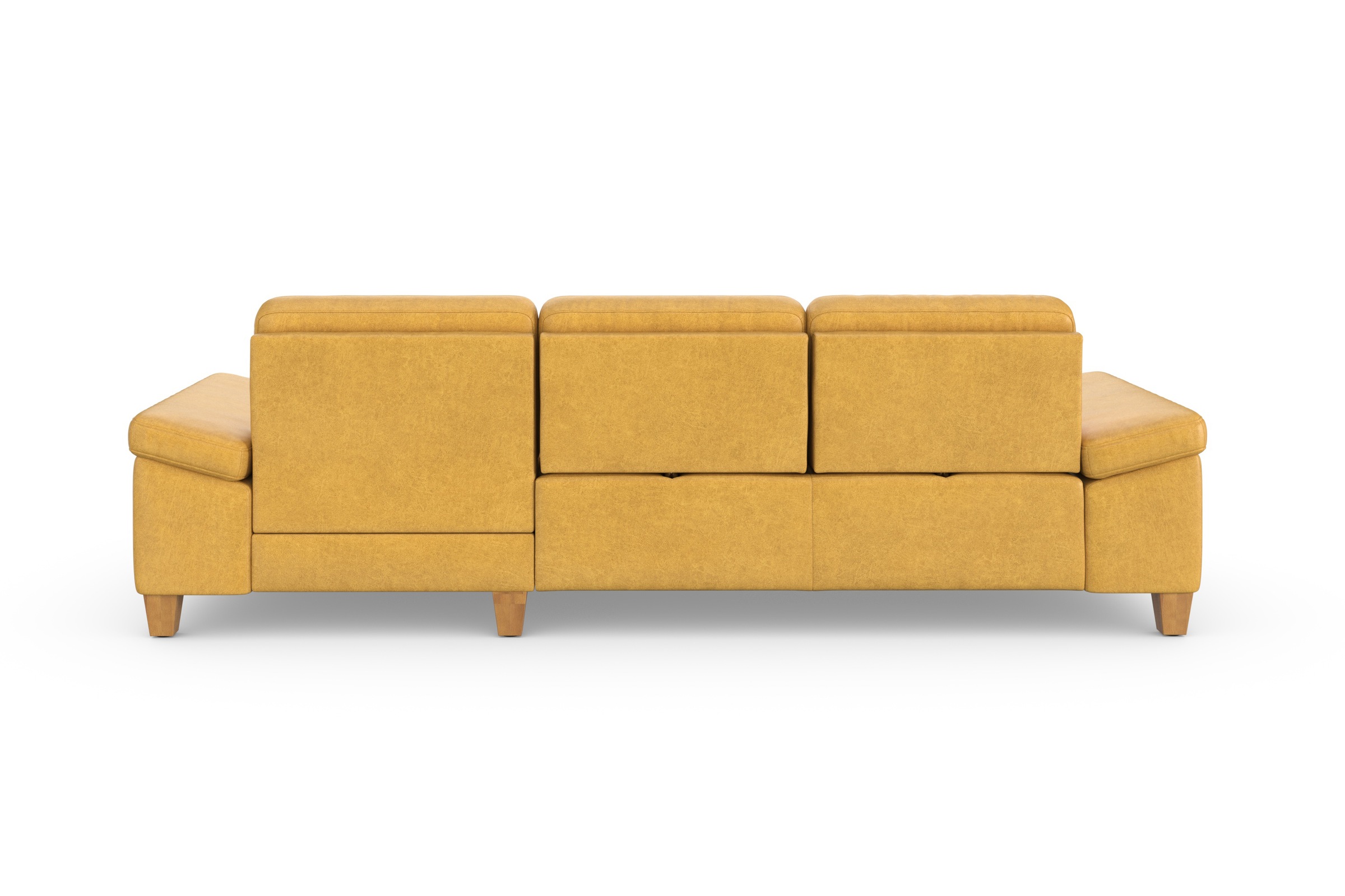 sit&more Ecksofa »Westham L-Form«, mit Recamiere, mit oder ohne Bettfunktion, Bettkasten, Füße Eiche