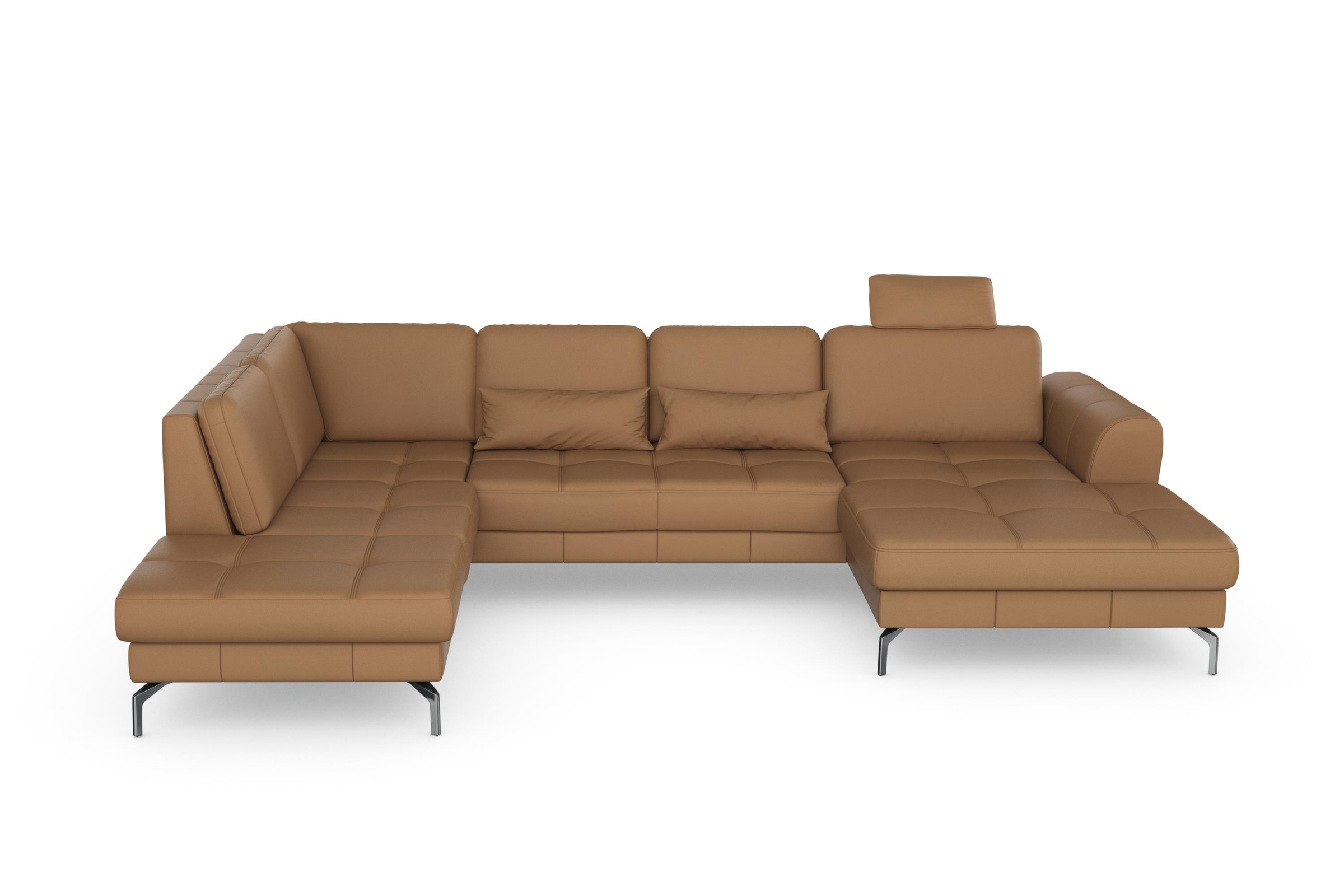 sit&more Wohnlandschaft »Bendigo U-Form«, inklusive Sitztiefenverstellung, Bodenfreiheit 15 cm, in 2 Fußfarben