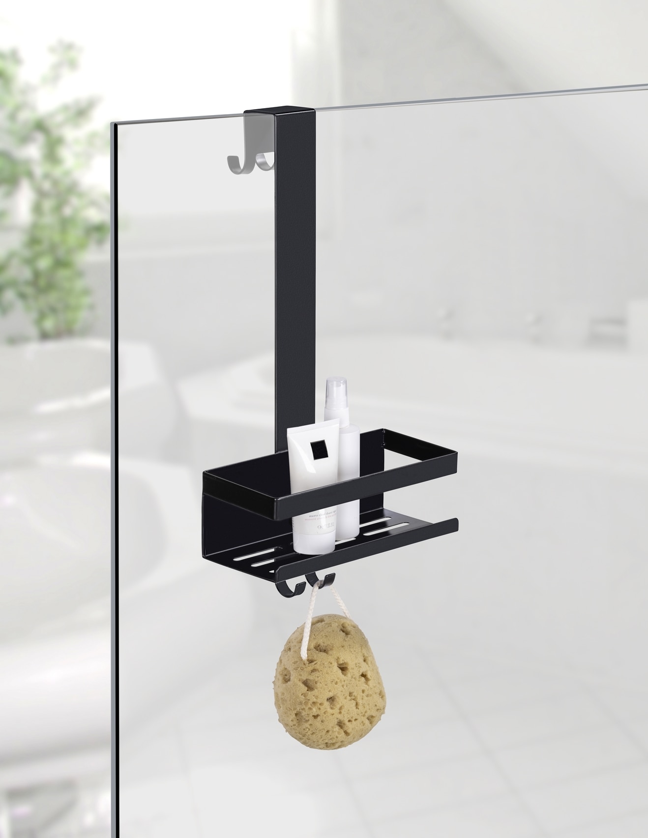 WENKO Duschablage »Bribano Uno« Dusch-Caddy zum Einhängen an Duschkabinen ohne Bohren, Edelstahl