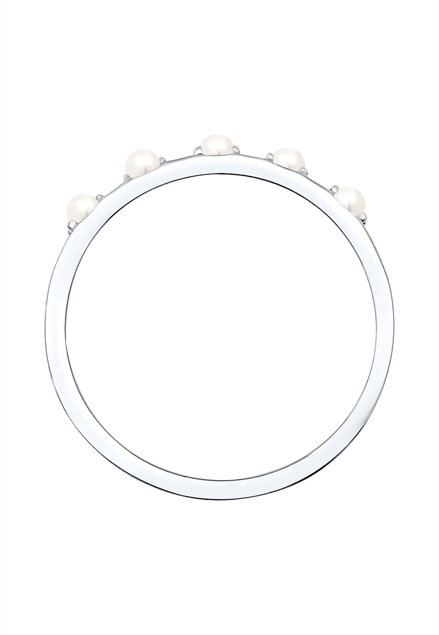 Elli Perlenring »Synthetische Perle Weiß 925 Sterling Silber«
