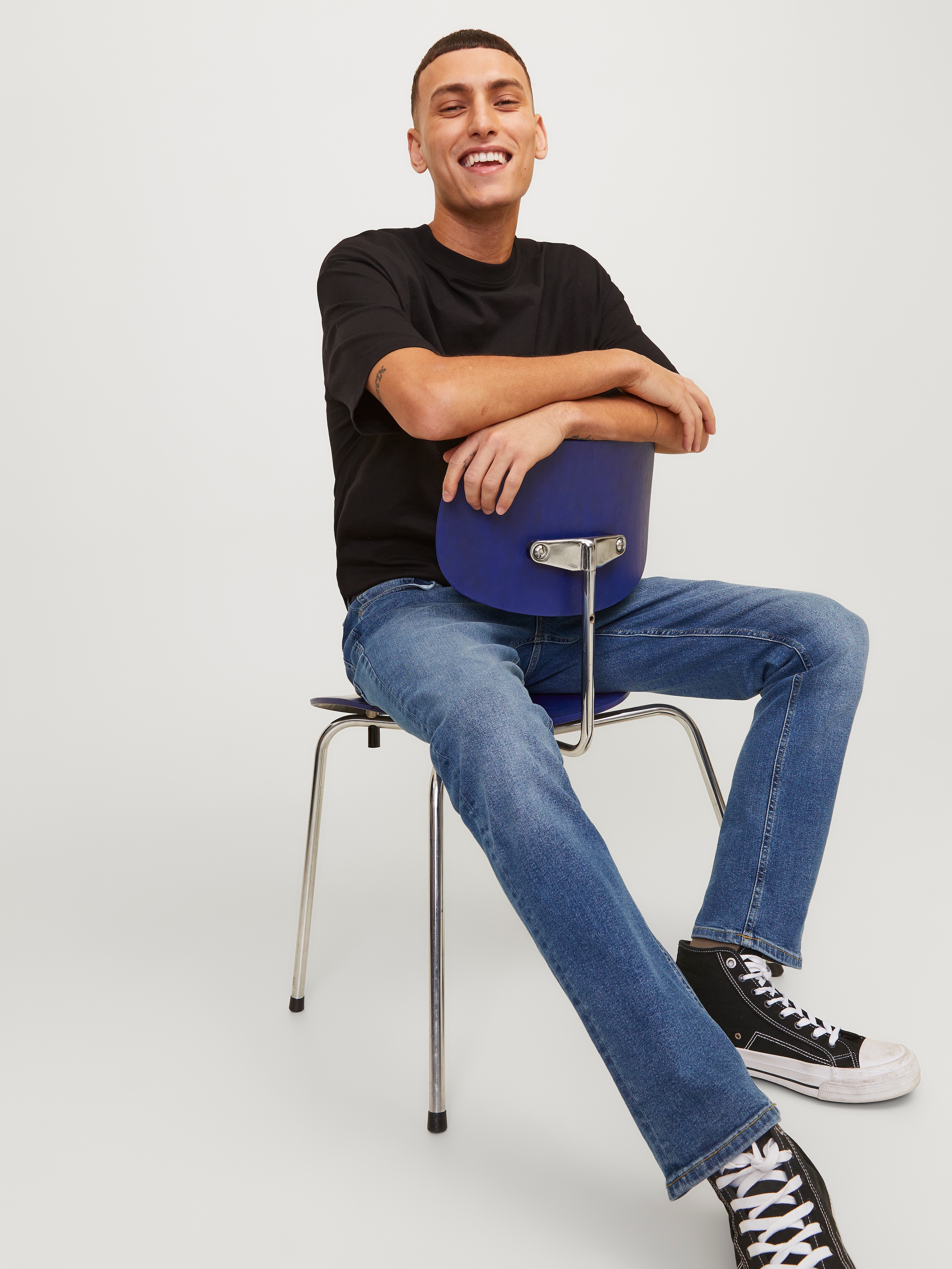 Jack & Jones Slim-fit-Jeans »JJIGLENN Jeans mit schmaler Beinform und Stretch für Komfort« Baumwollmischung, slim fit