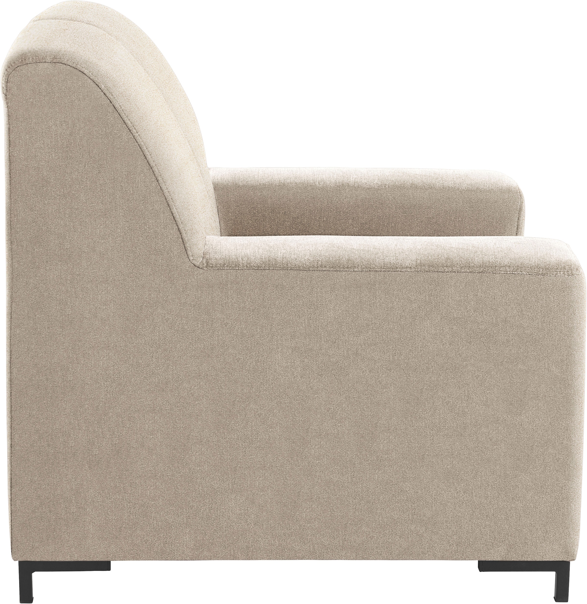 DOMO collection Sessel »Ledas kubisch und komfortabel, flache Armlehnen, eleganter Fuß,«, in vielen Farben erhältlich