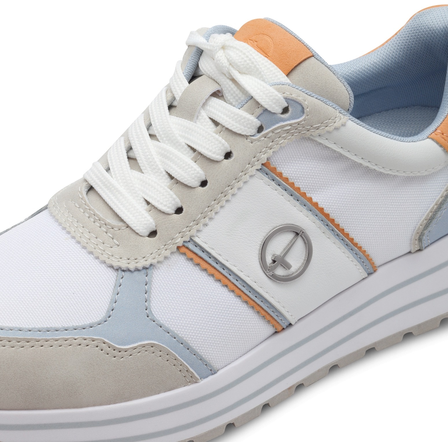 Tamaris Plateausneaker, Freizeitschuh, Halbschuh, Schnürschuh mit farbigen Besätzen