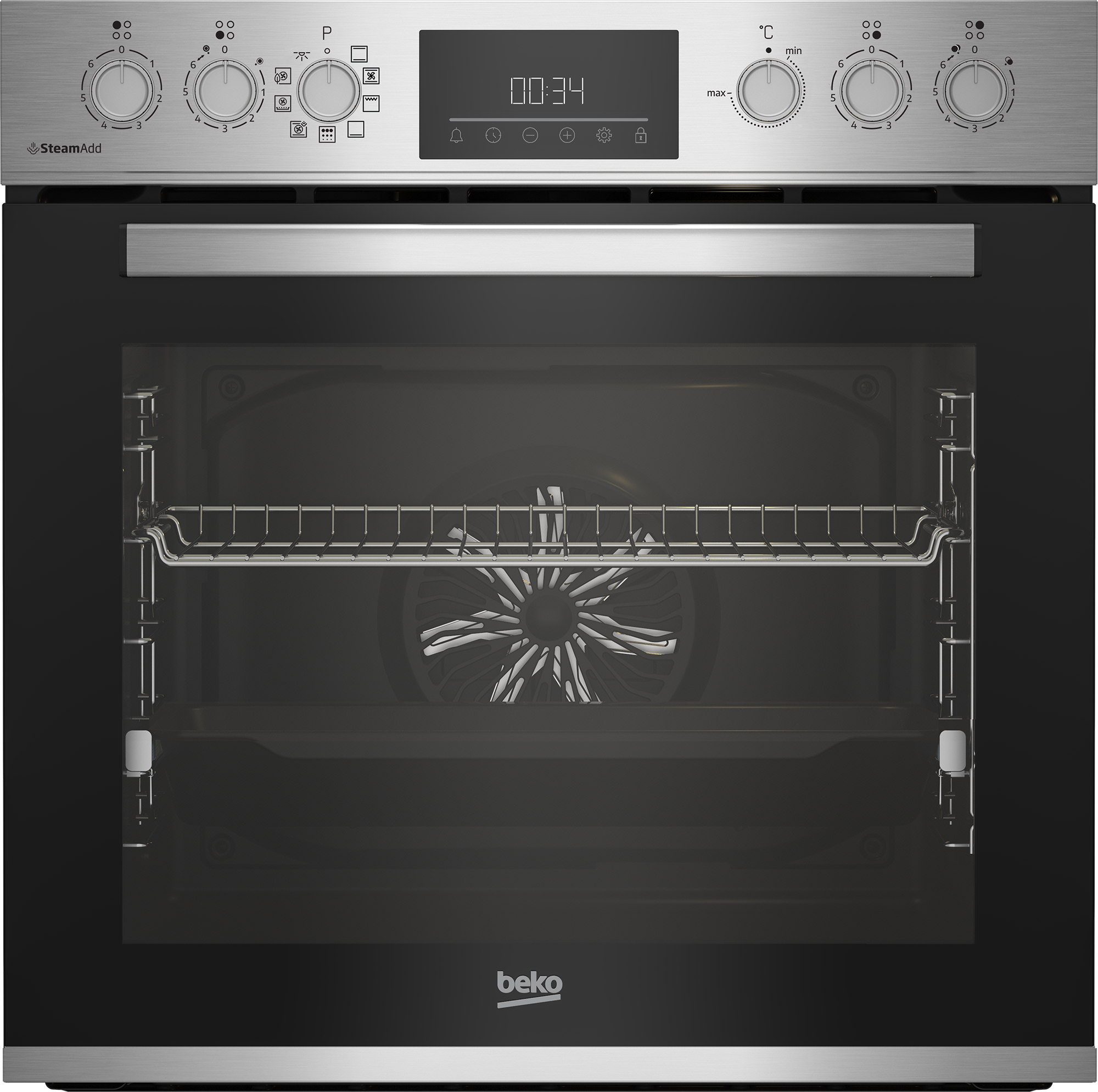 BEKO Elektro-Herd-Set »BBUMA12321XMPE« mit 1-fach-Teleskopauszug Pyrolyse-Selbstreinigung Packung, 2 Stk. tlg. AirFry – Knusprige Ergebnisse mit Heißluft