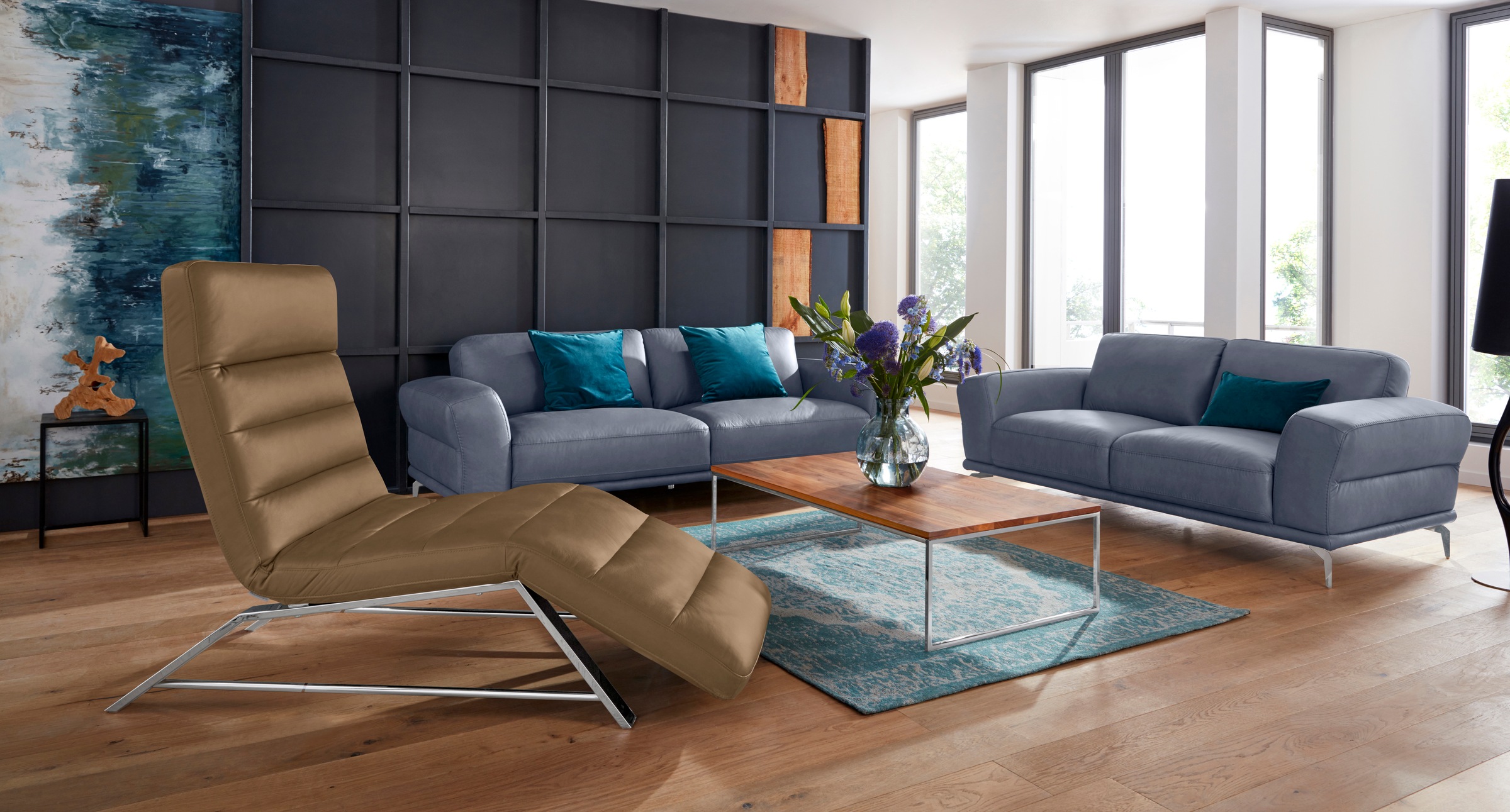 W.SCHILLIG Relaxliege »daily dreams«, Funktionsliege wahlweise mit Motor, Gestell Chrom, Breite 65 cm