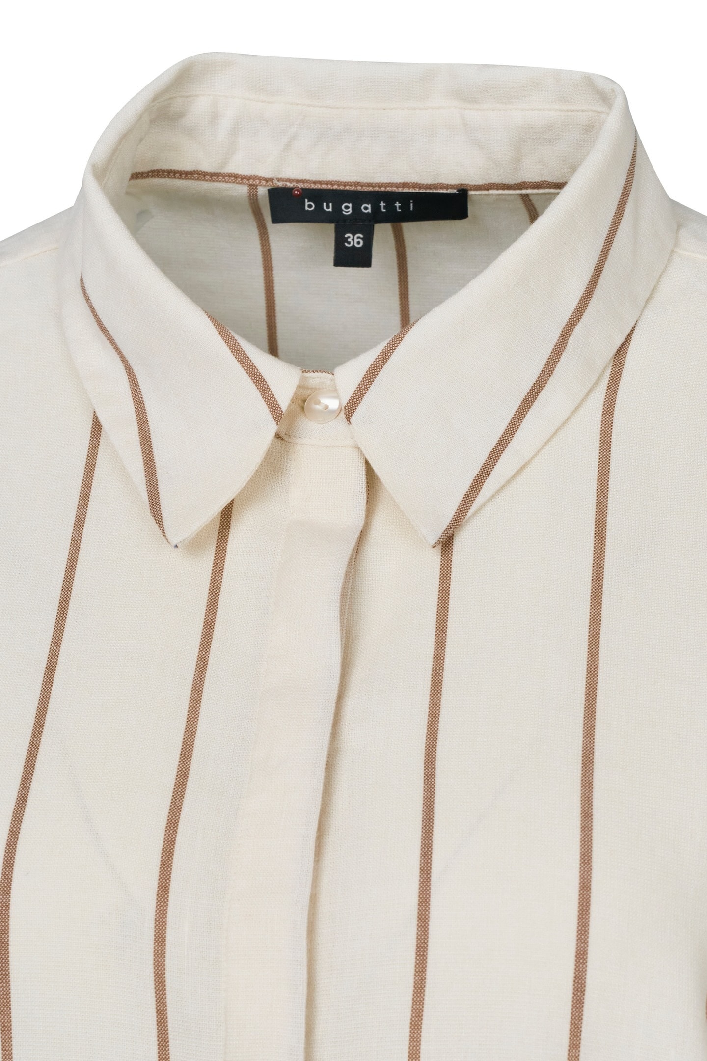 bugatti Kurzarmbluse aus Leinen-Mix