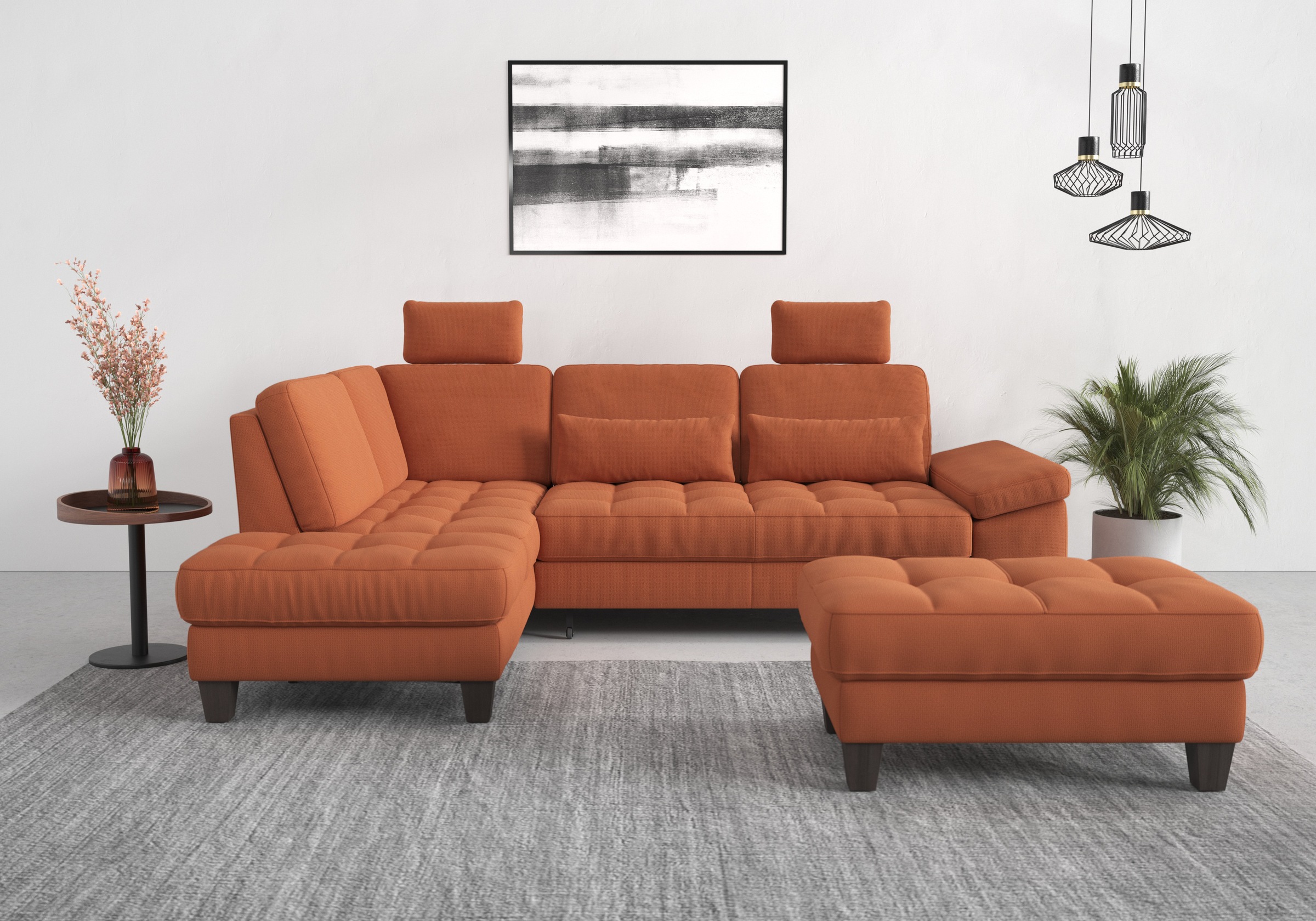 sit&more Ecksofa »Westham L-Form«, mit Ottomane, mit oder ohne Bettfunktion, Bettkasten, Verstellung