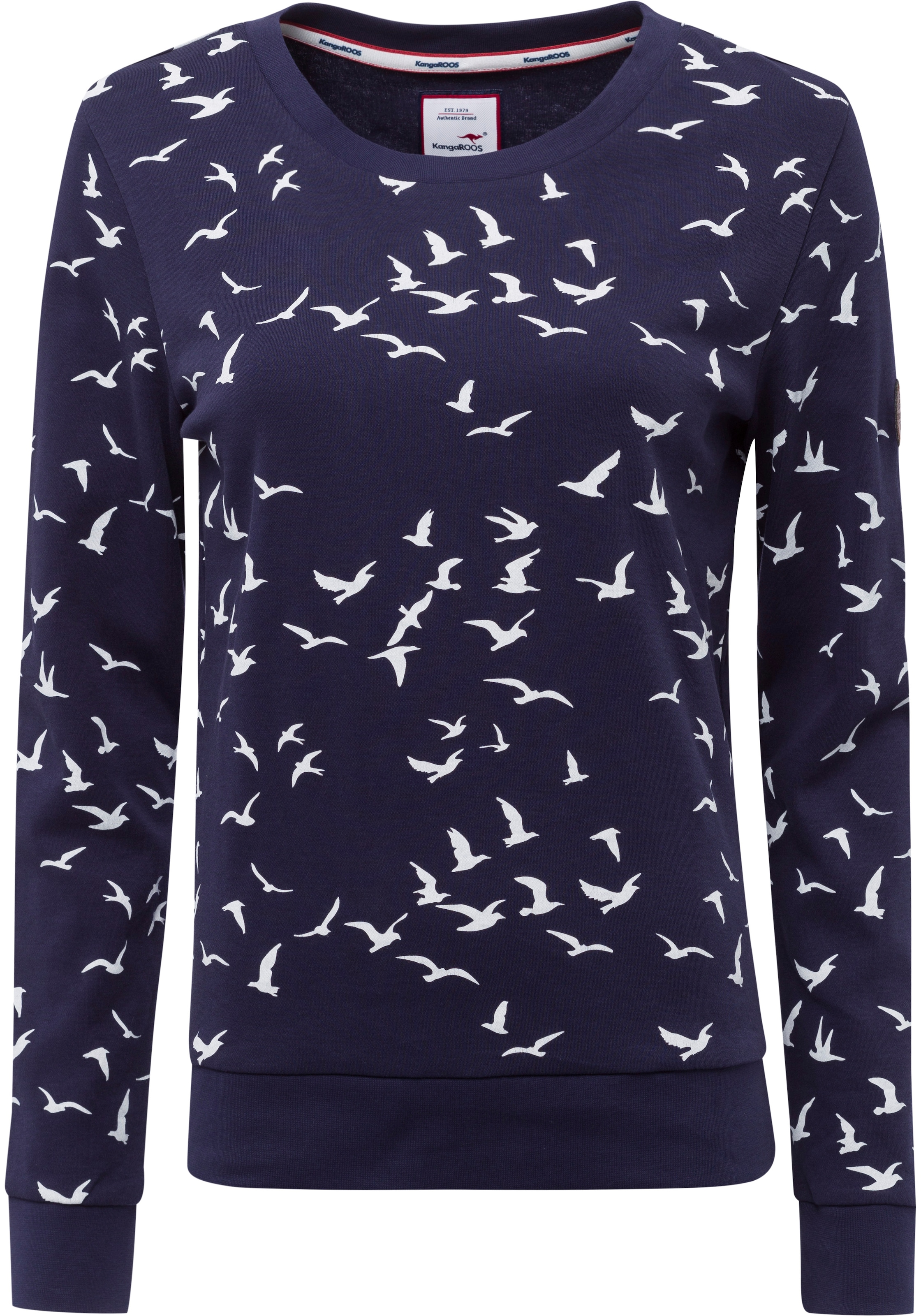 Minimal-Allover-Print modischem Sweatshirt, KangaROOS mit online kaufen