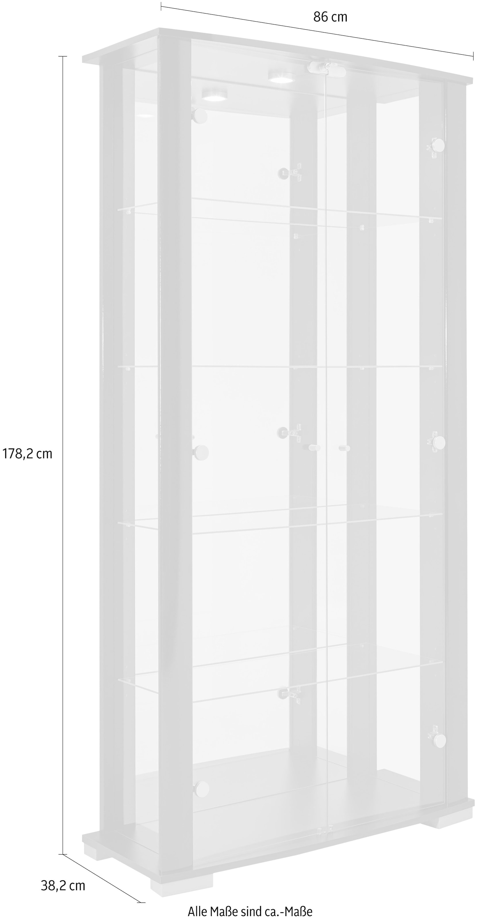 fif möbel Vitrine »STELLA«, Höhe 178 cm auf Rechnung kaufen