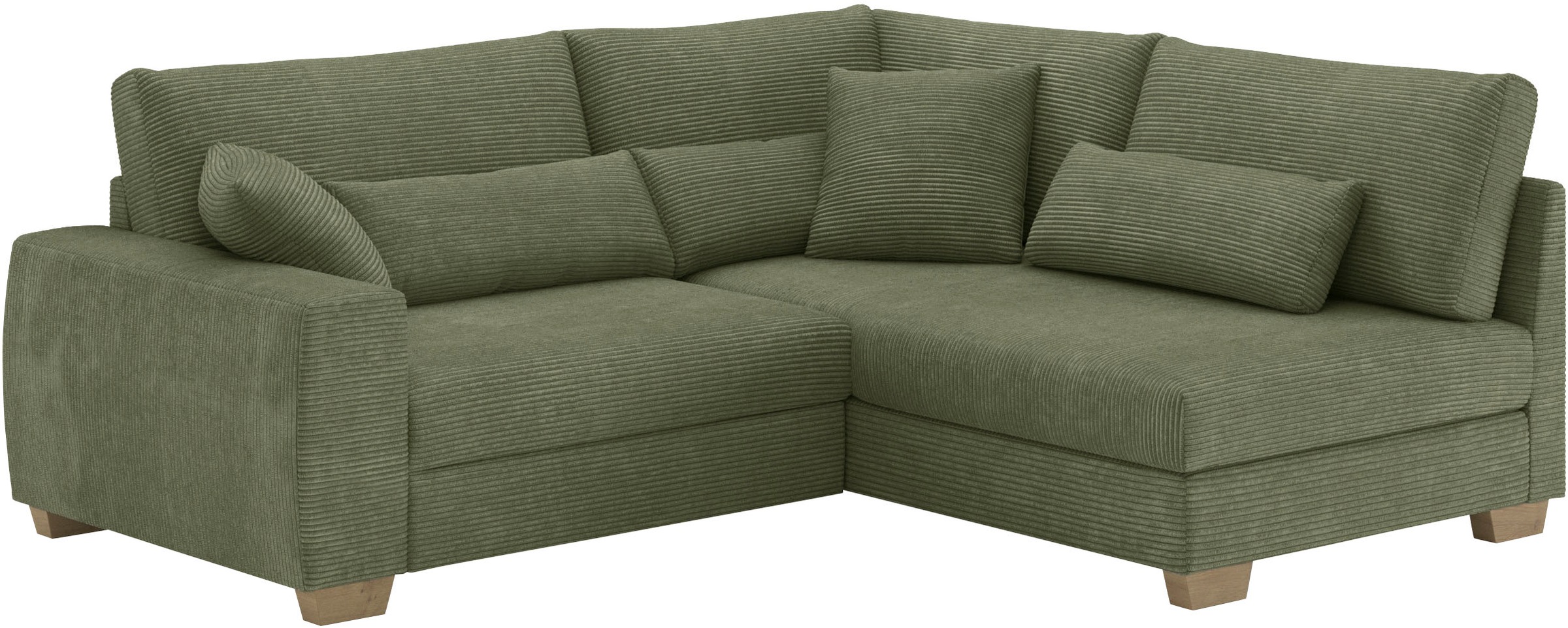 Mr. Couch Ecksofa »Helena L-Form, bis 140 kg belastbar«, mit Taschenfederkern, wahlweise mit Bettfunktion